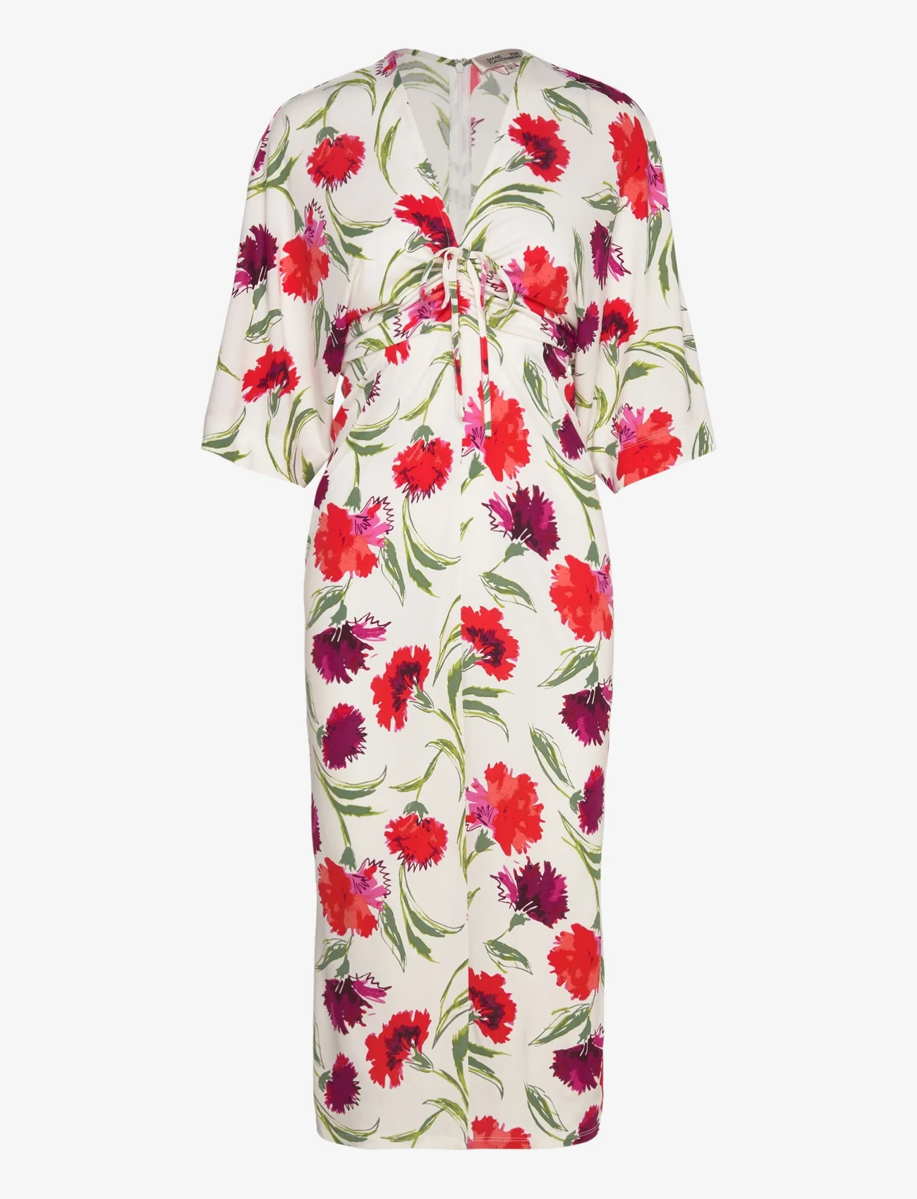 Diane von Furstenberg - DVF VALERIE DRESS - sukienki letnie - dianthus large med red - 0