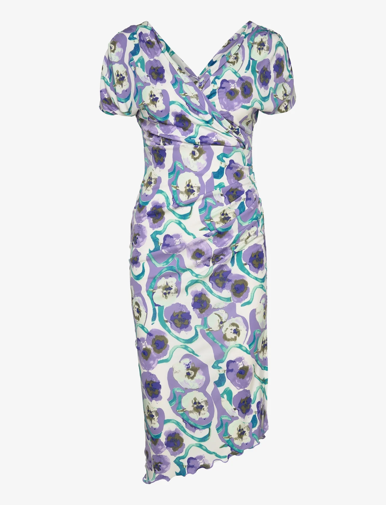 Diane von Furstenberg - DVF HAVANA DRESS - sommerkjoler - watercolor blossom med purple - 0