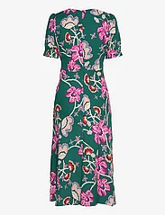 Diane von Furstenberg - DVF ANABA S/S DRESS - festkläder till outletpriser - tiger lily med quetzal green - 1