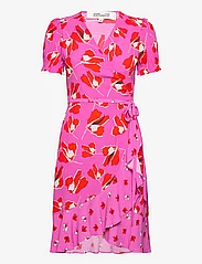 Diane von Furstenberg - DVF EMILIA  MINI DRESS - sukienki letnie - paper tulip lg pk me/sm pk me - 0