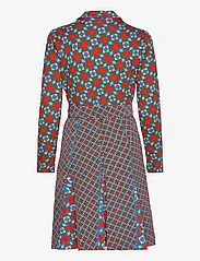 Diane von Furstenberg - DVF DUBLIN WRAP DRESS - sukienki kopertowe - mid/sm tile geo choco - 1