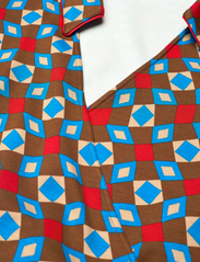 Diane von Furstenberg - DVF DUBLIN WRAP DRESS - omlottklänning - mid/sm tile geo choco - 2