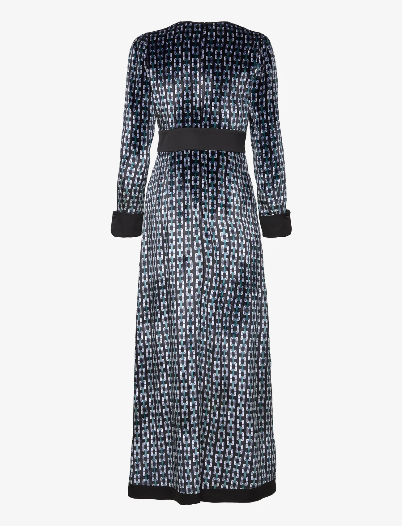 Diane von Furstenberg - DVF LIBBY DRESS - festkläder till outletpriser - chain geo multi med sig blue - 1