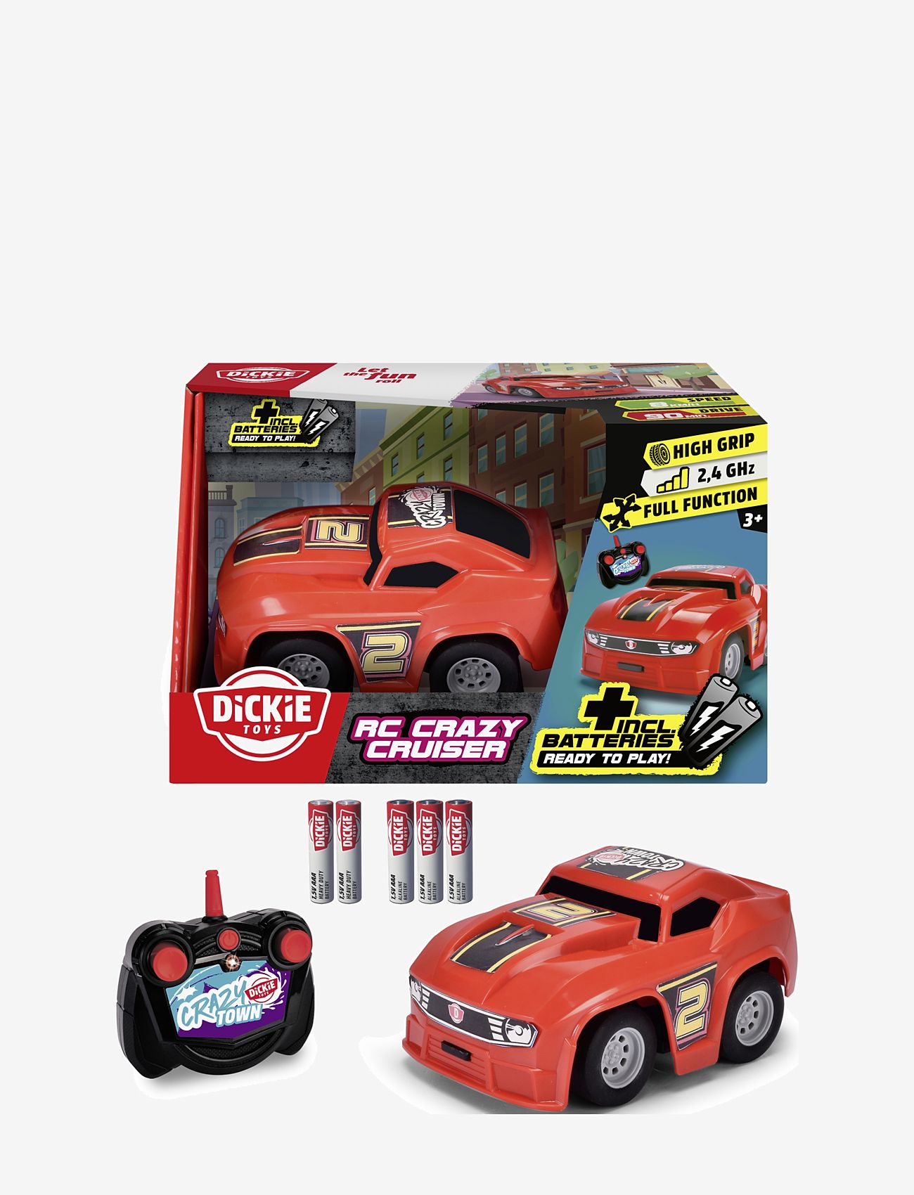 Dickie Toys - Dickie Toys Crazy Cruiser Radiostyrd Bil, 12 cm - ferngesteuertes spielzeug - red - 2