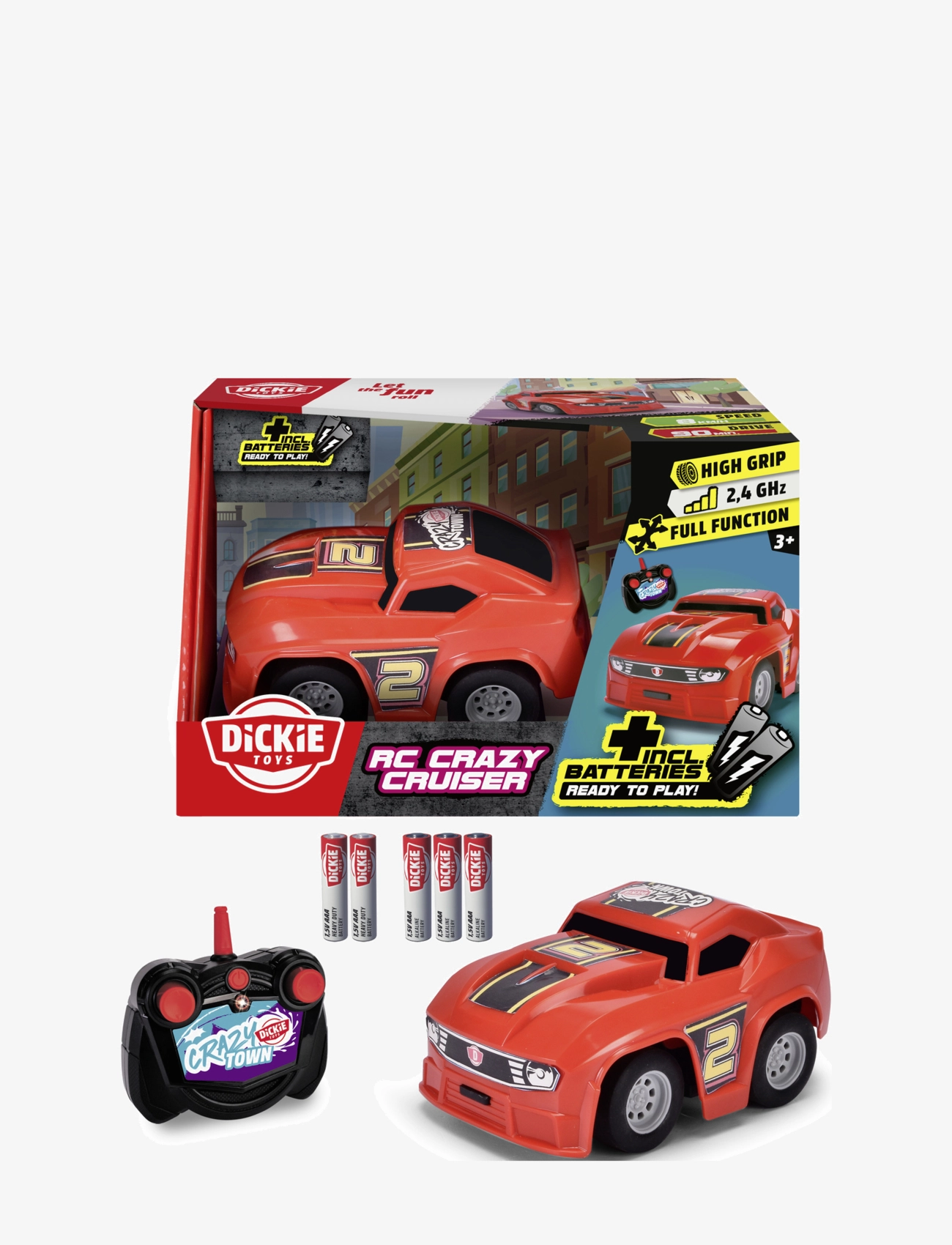 Dickie Toys - Dickie Toys Crazy Cruiser Radiostyrd Bil, 12 cm - jouets télécommandés - red - 2