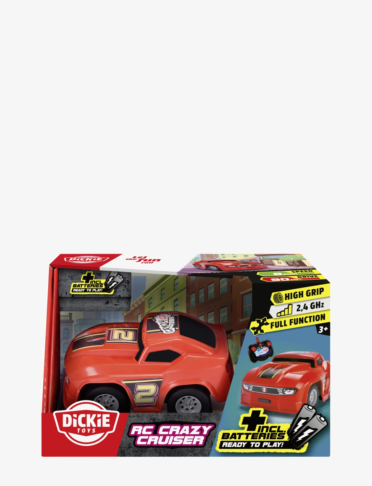 Dickie Toys - Dickie Toys Crazy Cruiser Radiostyrd Bil, 12 cm - jouets télécommandés - red - 3