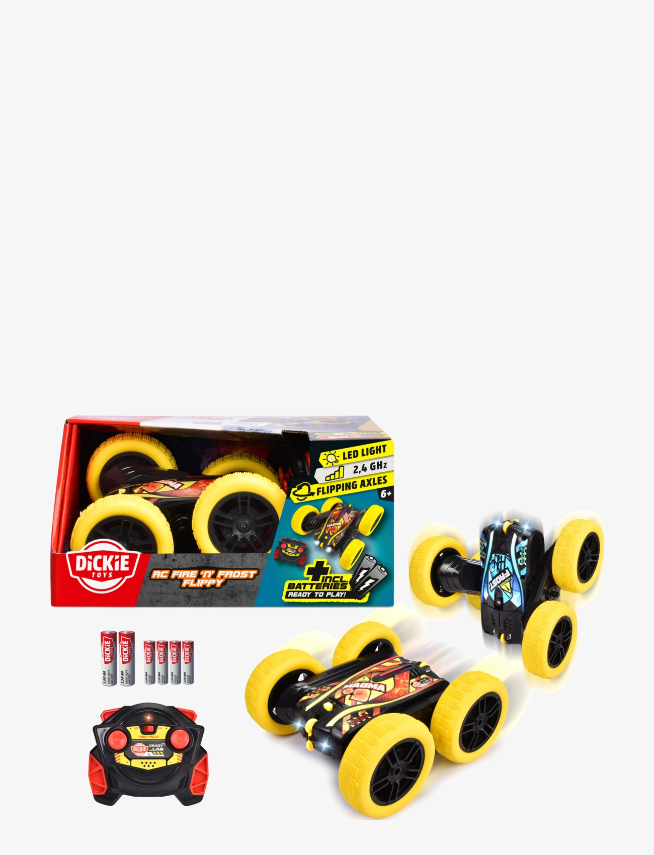 Dickie Toys - Dickie Toys Fire'N Frost Flippy Radio Controlled Car, 16 cm - jouets télécommandés - multi coloured - 2