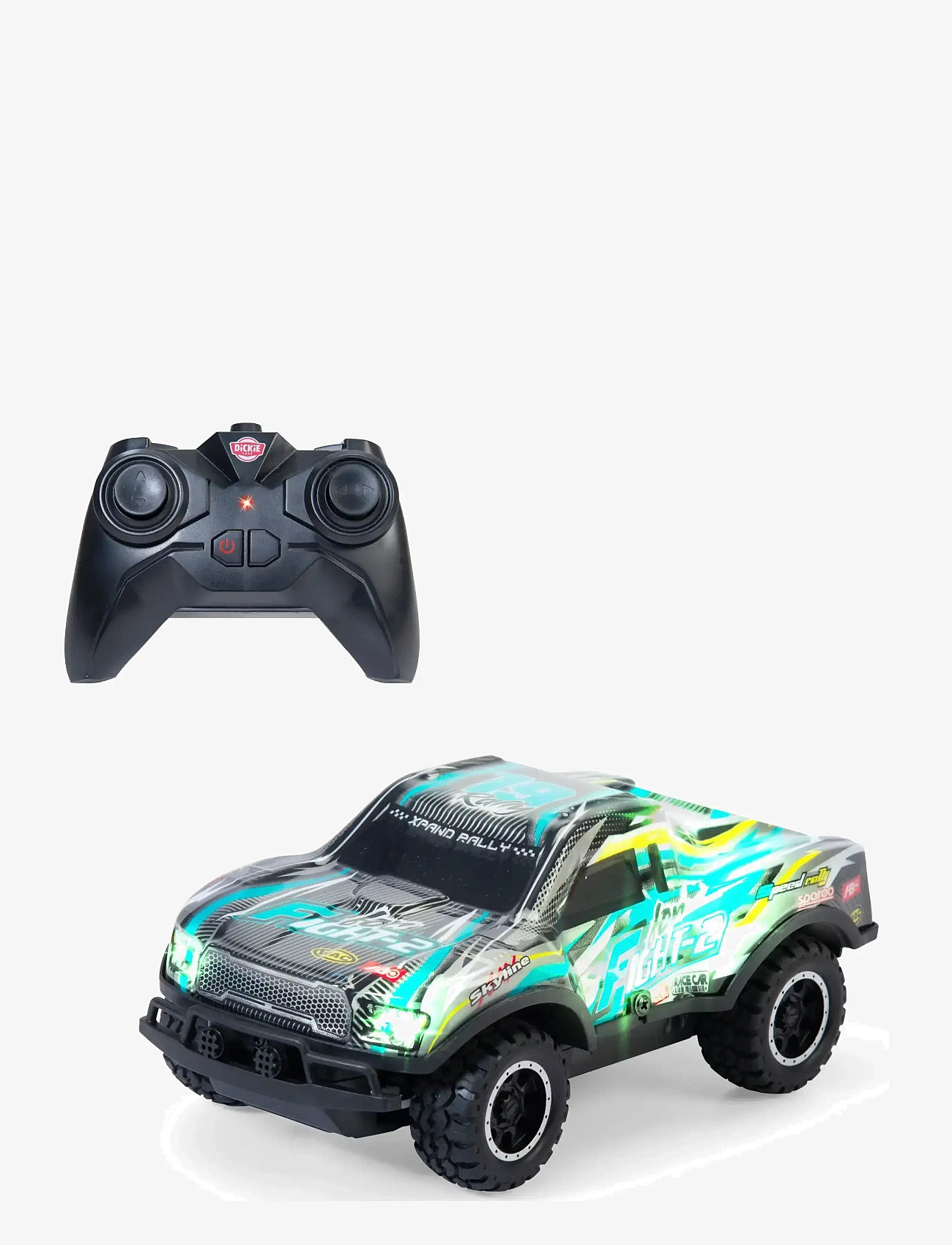 Dickie Toys - Dickie Toys Radio Controlled Glow Rally Truck - puldiga mänguasjad - multicolor - 1