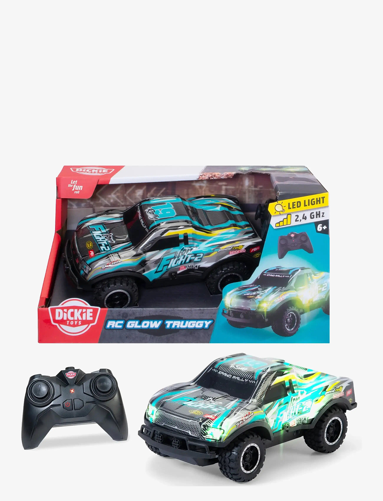 Dickie Toys - Dickie Toys Radio Controlled Glow Rally Truck - puldiga mänguasjad - multicolor - 2