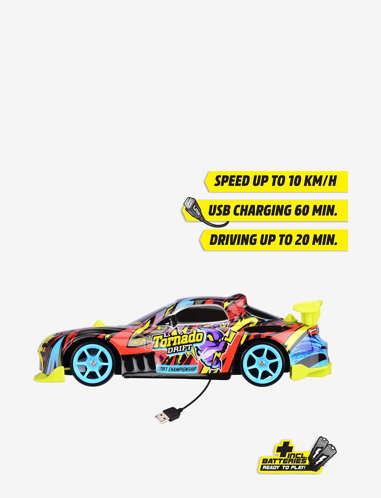 Dickie Toys - Dickie Toys RC Tornado Drift - fjernstyret legetøj - multi coloured - 4