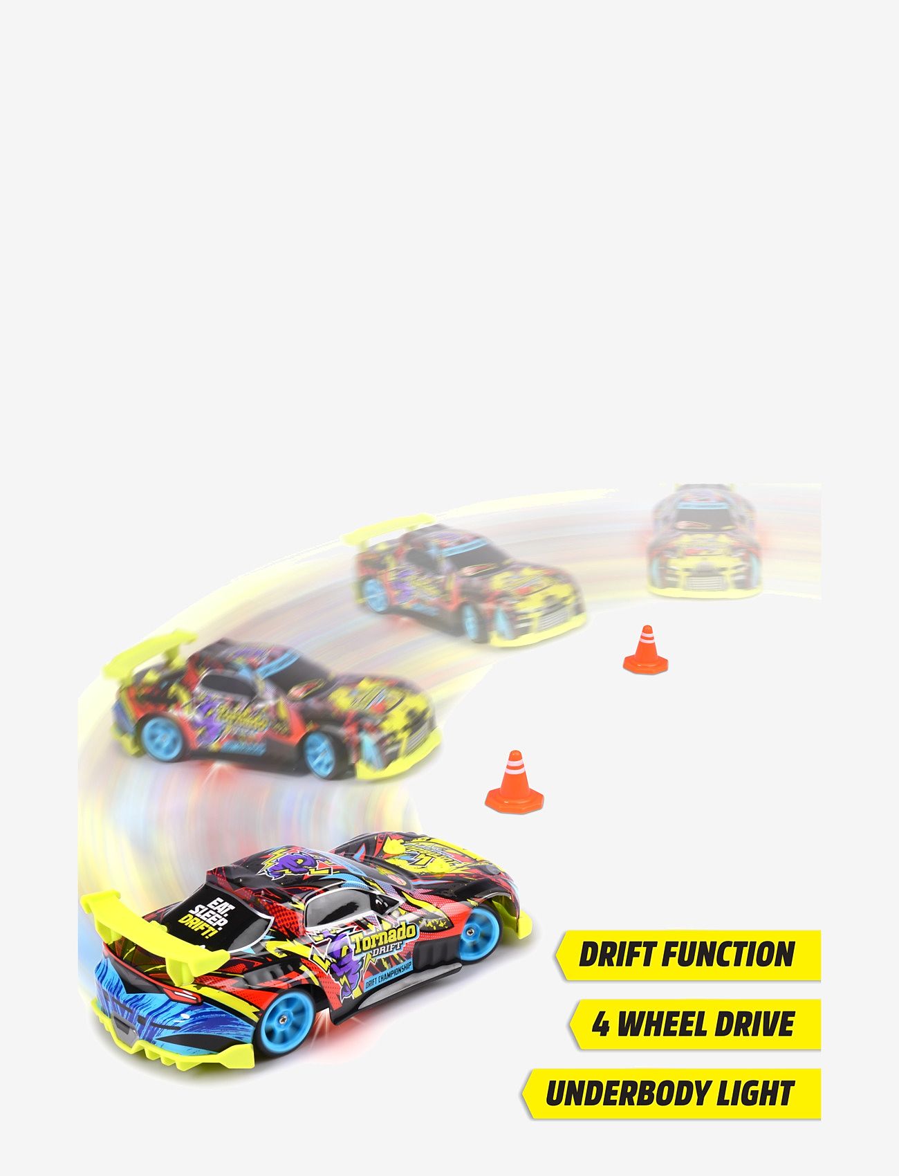Dickie Toys - Dickie Toys RC Tornado Drift - fjernstyret legetøj - multi coloured - 5