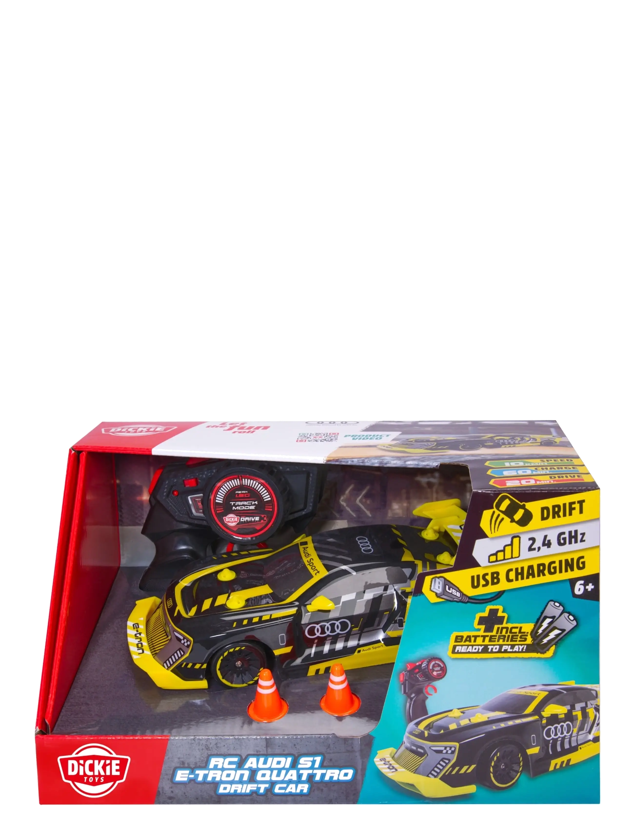 Dickie Toys - Dickie Toys radio controlled Audi S1 ​​E-Tron Drift Car, 22 cm - fjernstyret legetøj - multi coloured - 2