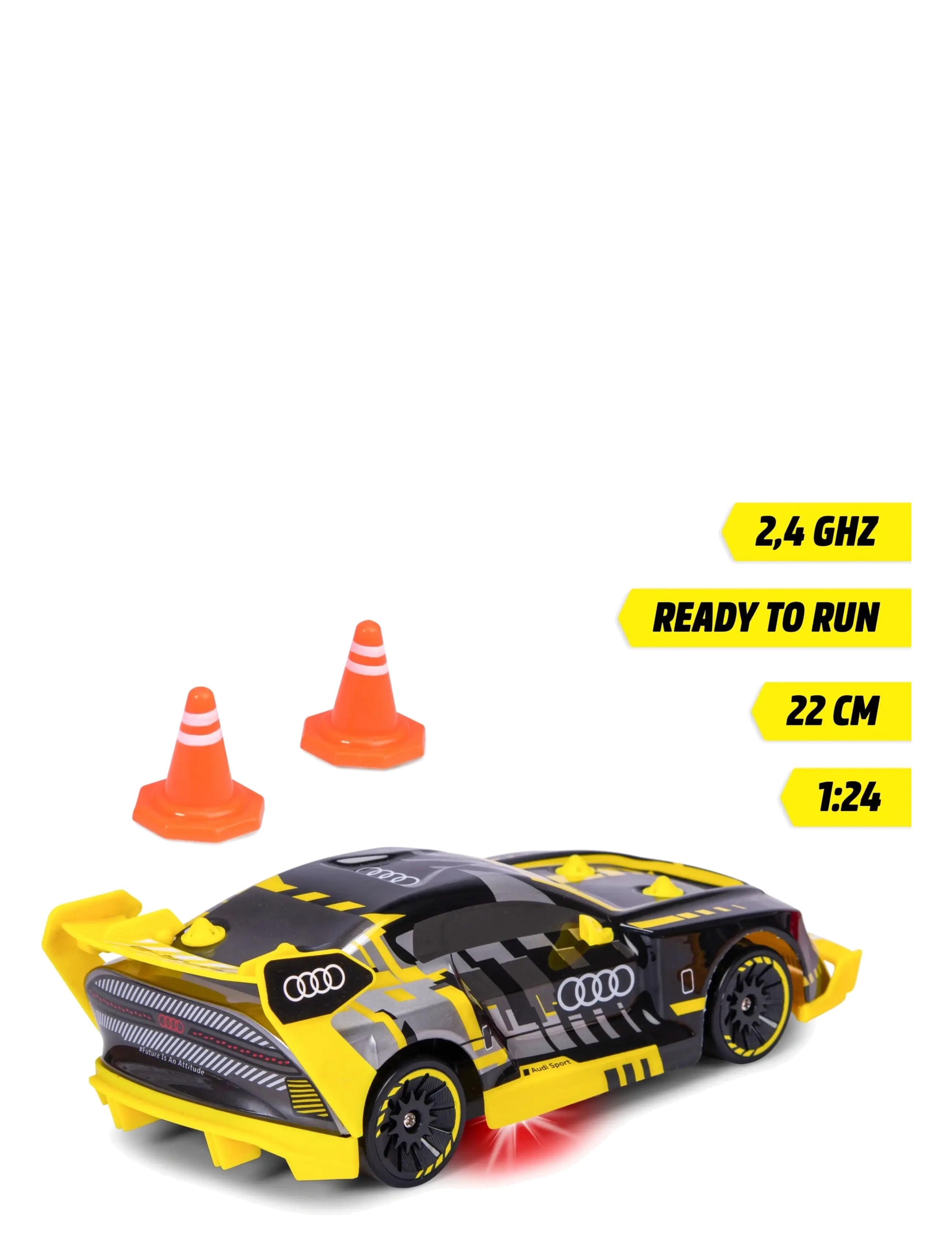 Dickie Toys - Dickie Toys radio controlled Audi S1 ​​E-Tron Drift Car, 22 cm - fjernstyret legetøj - multi coloured - 5