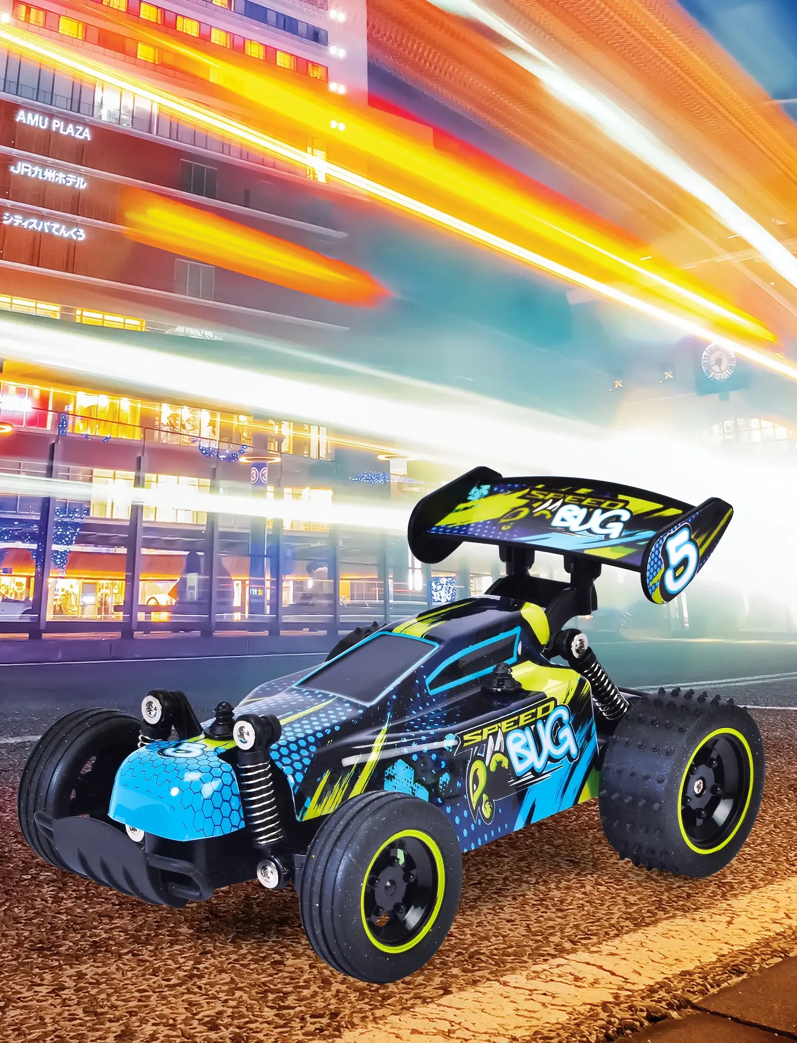 Dickie Toys Radio Controlled Glow Truggy, Remote Controlled Legetøj, Blå, Str: ONE SIZE