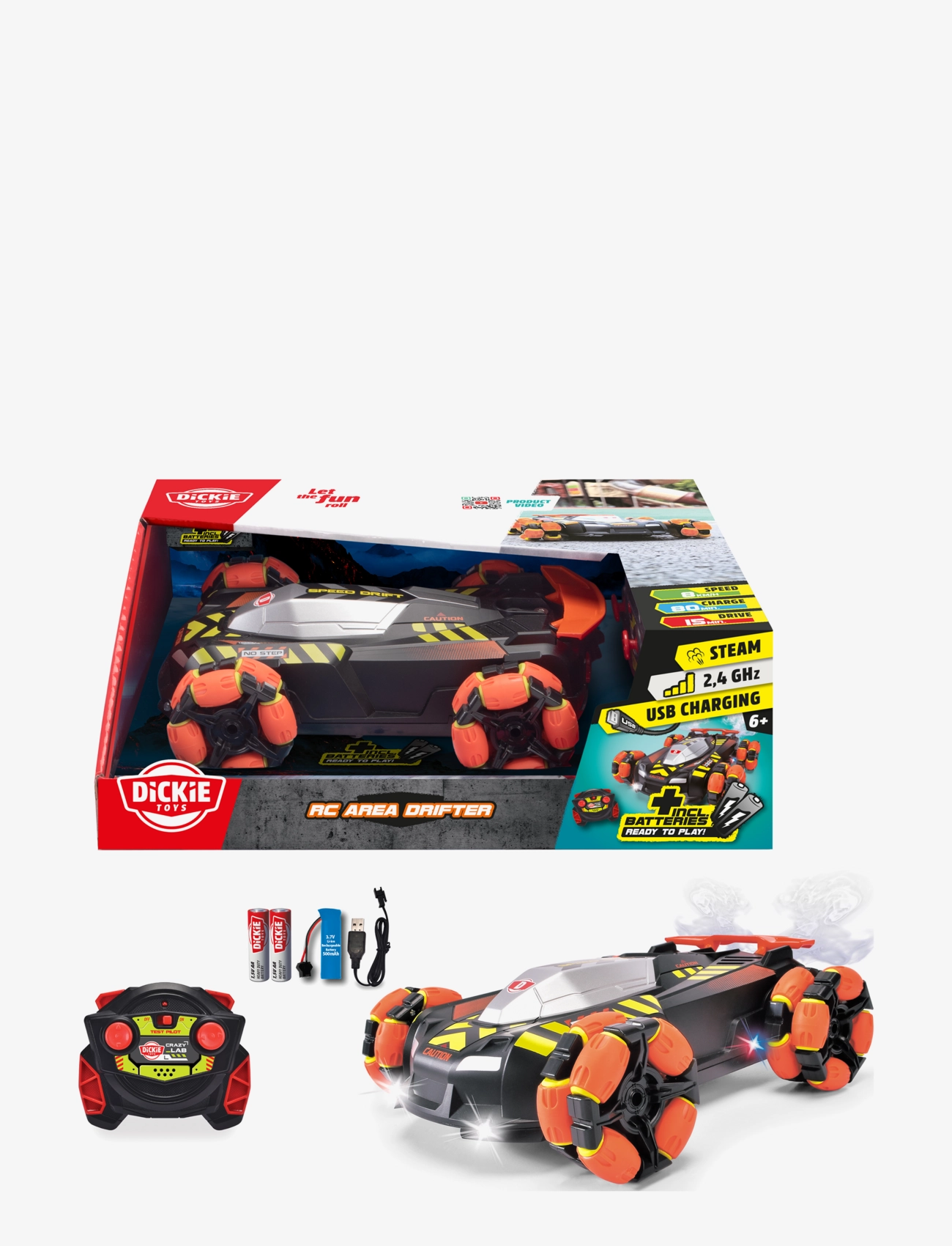 Dickie Toys - Dickie Toys Area Drifter Radio Controlled Car, 25 cm - black - 1