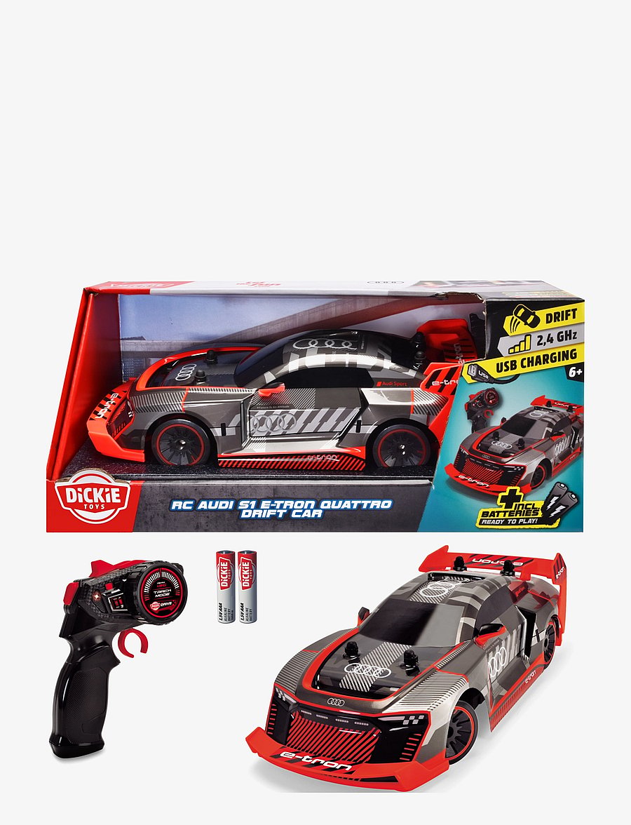 Dickie Toys - Dickie Toys Audi S1 E-Tron Quattro Drift Radio Controlled Car 1:16 - puldiga mänguasjad - multi coloured - 2