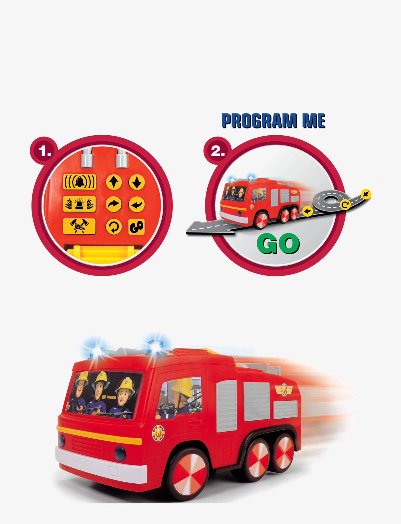Dickie Toys - Brandman Sam Programmerbar Jupiter - red - 2