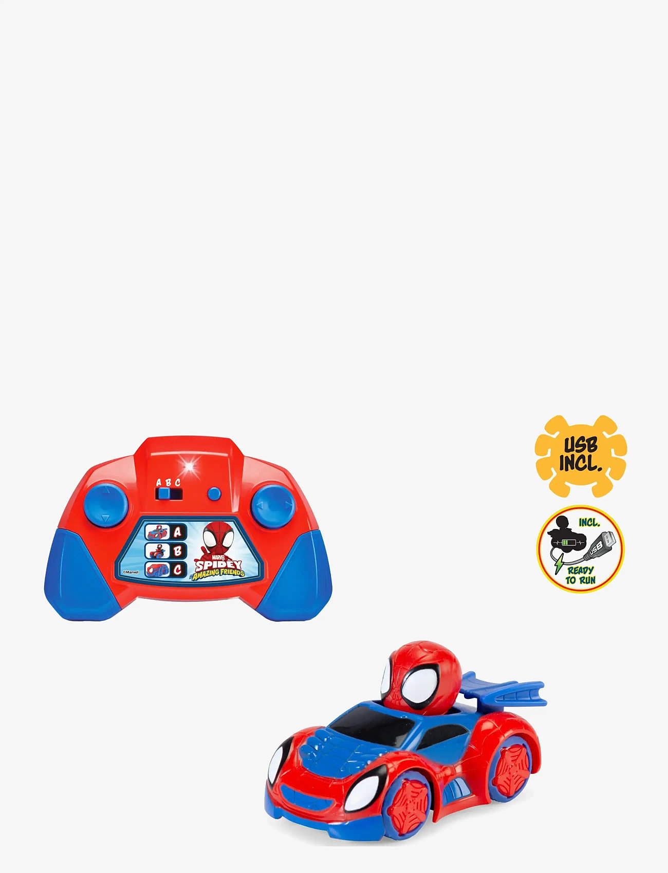 Dickie Toys Radio Controlled Car Marvel Spidey Web-Crawler 1:50 - Tālvadības rotaļlietas - MULTICOLOR / red