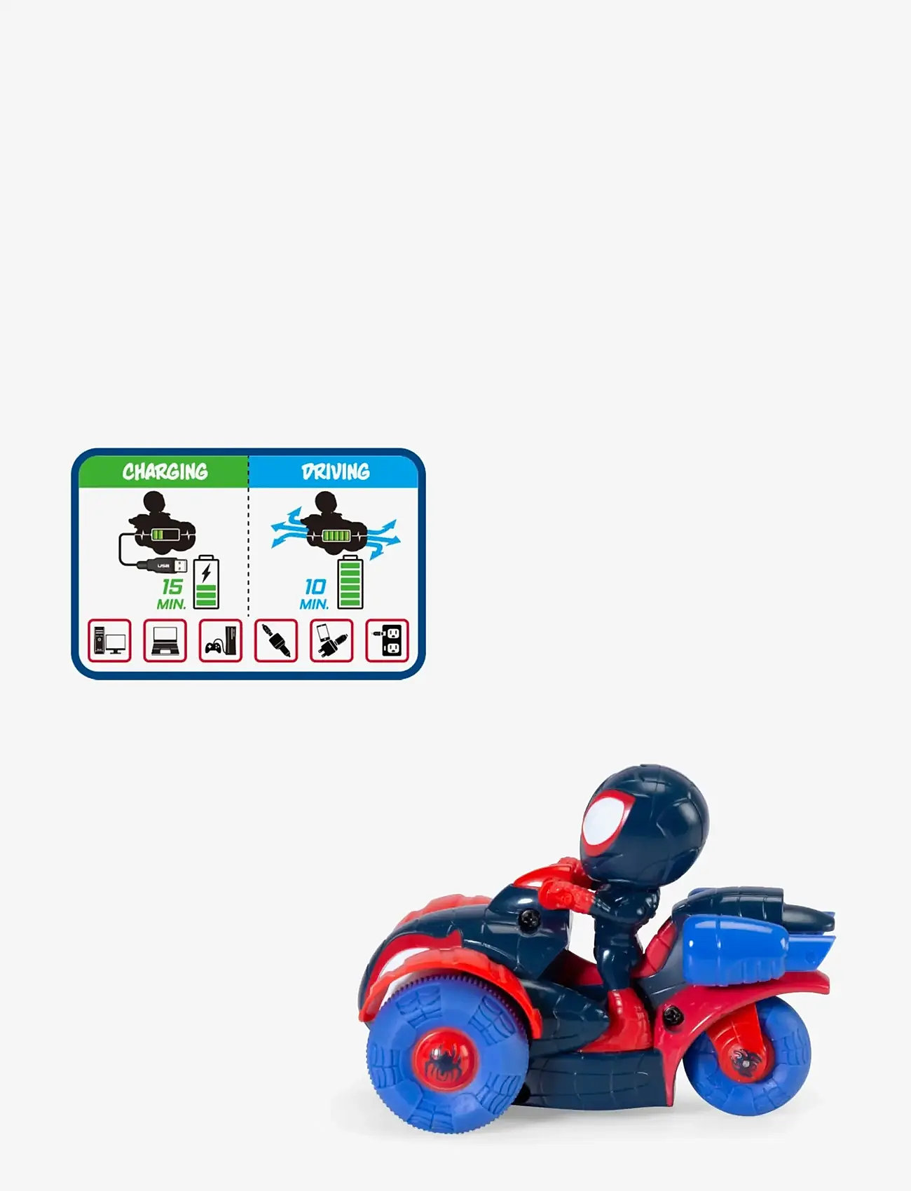 Dickie Toys - Radio Controlled Car Marvel  Miles Techno-Racer 1:50 - fjernstyret legetøj - multicolor - 3