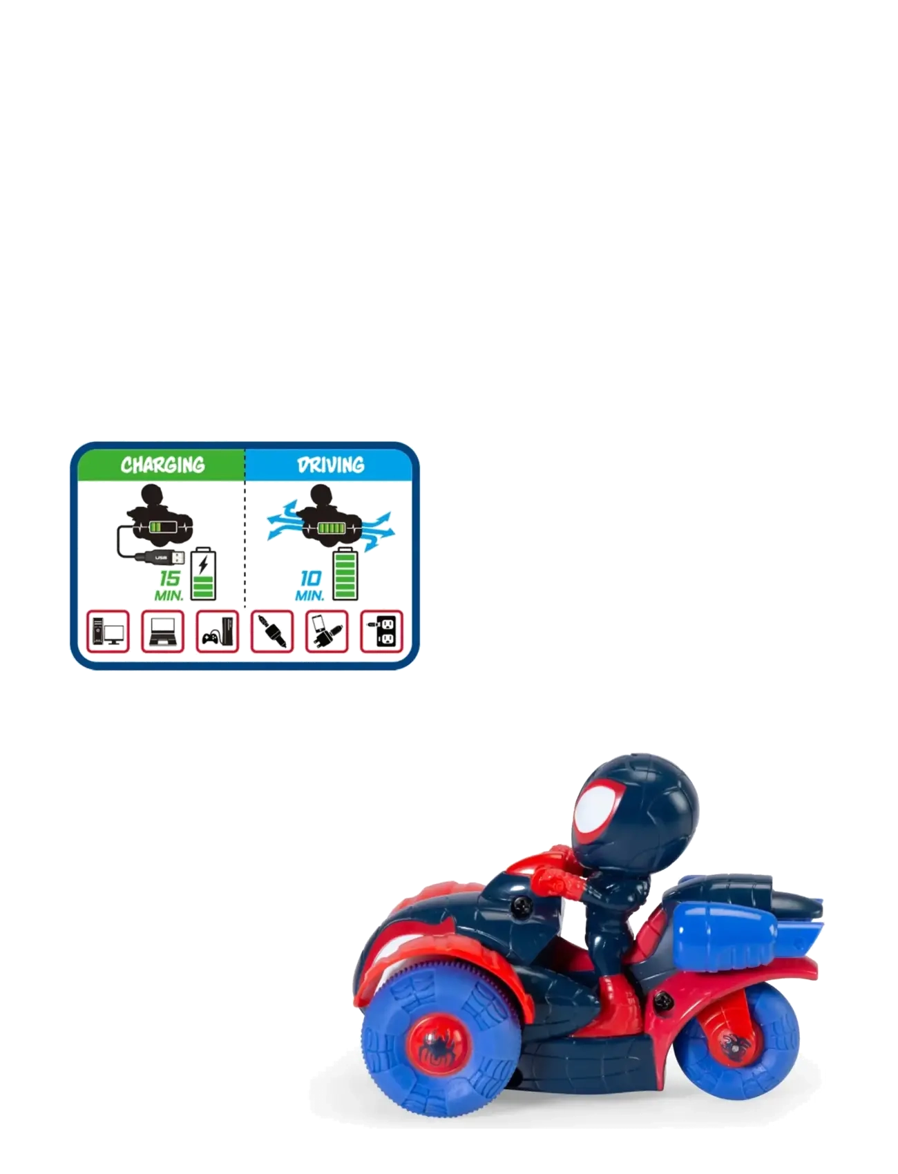Dickie Toys - Radio Controlled Car Marvel Miles Techno-Racer 1:50 - ferngesteuertes spielzeug - multicolor - 3