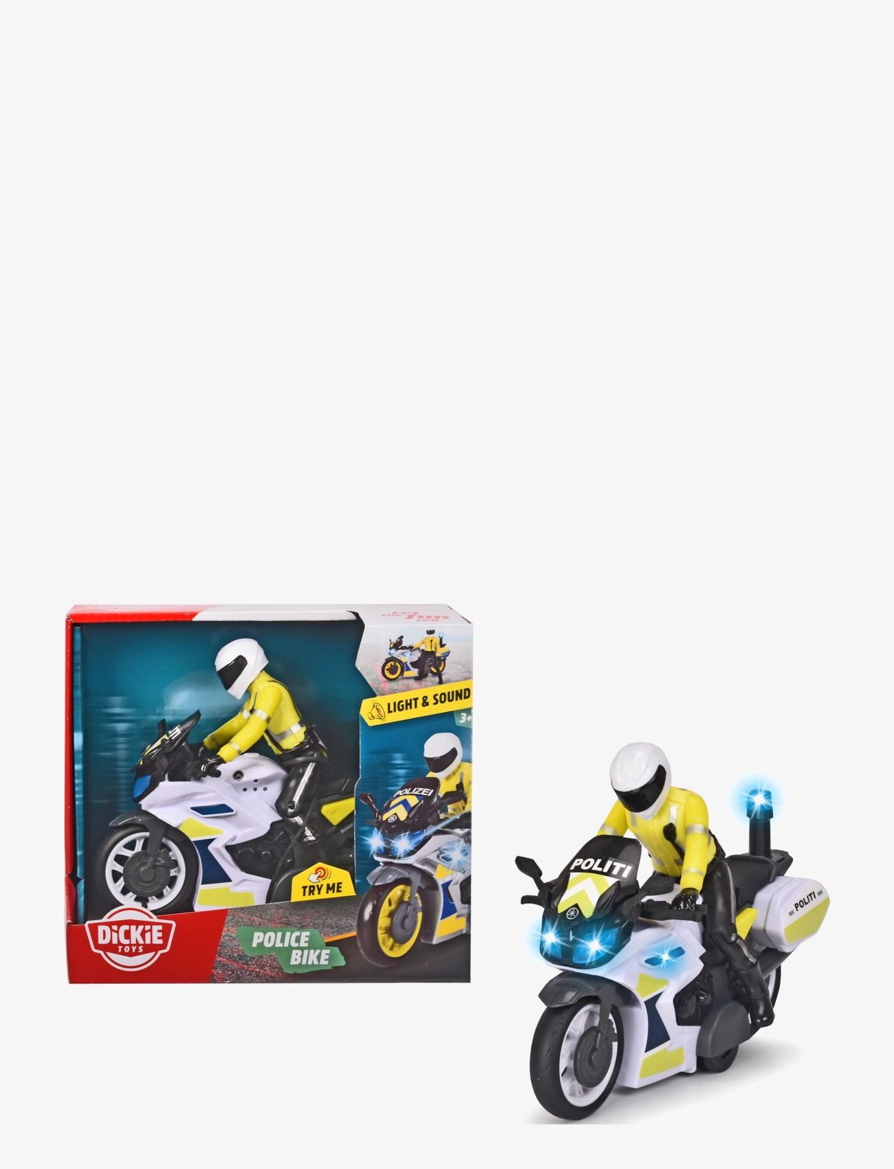 Dickie Spielzeug Danish Yamaha Police Motorcycle, One Size, Toy Cars, Mehrfarbig/gemustert - Kinder