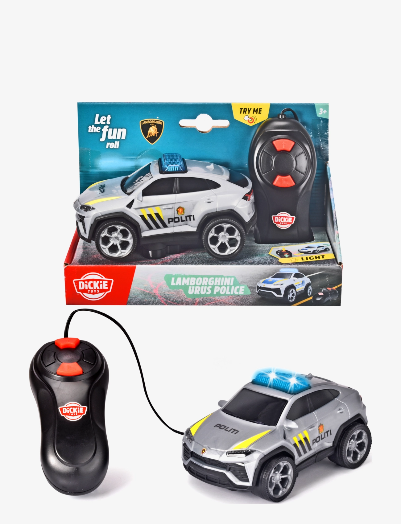Dickie Toys - Dickie Toys Lamborghini Urus Norwegian Police Car Cable Controled - fjernstyret legetøj - multi coloured - 1