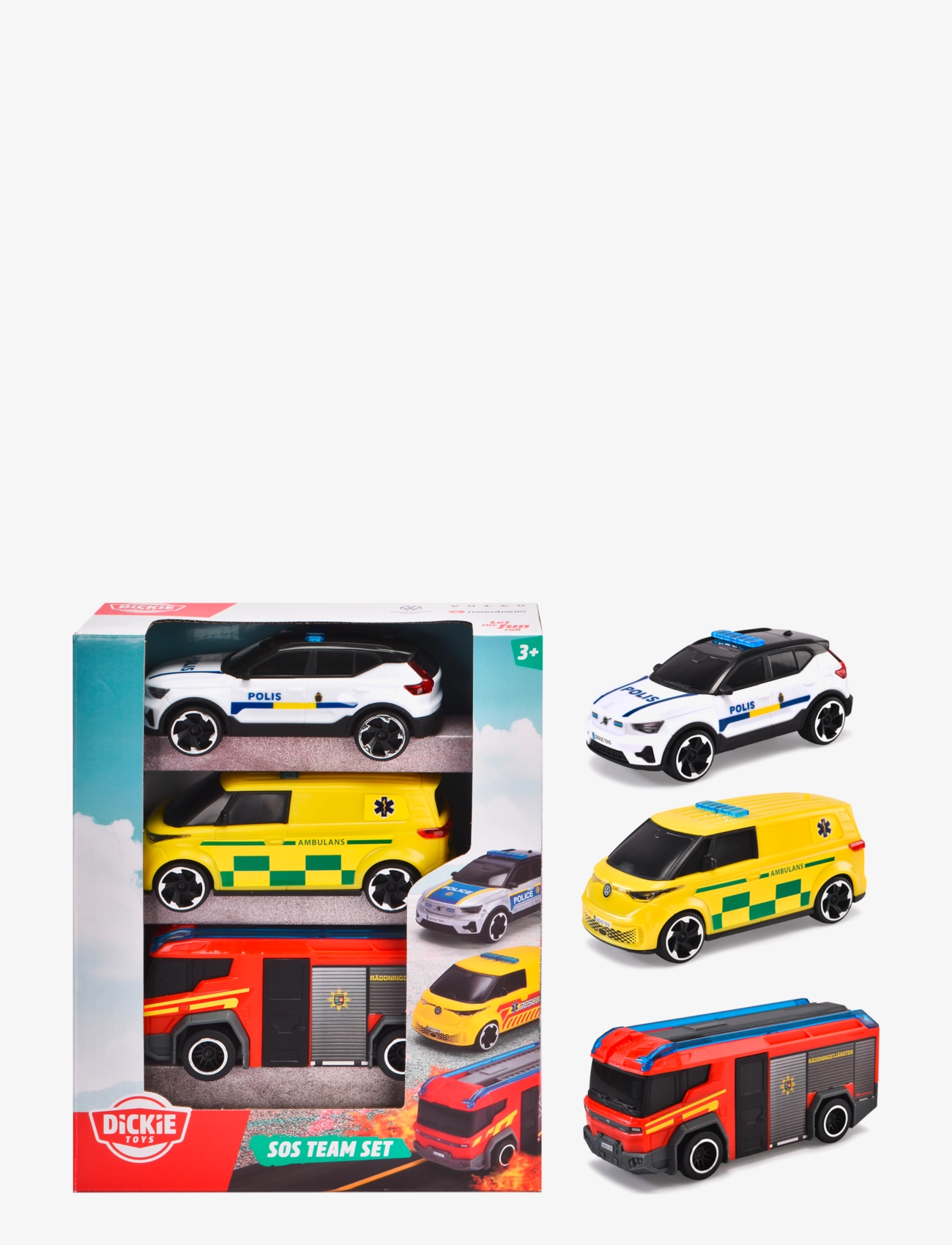 Dickie Legetøj Sos Team - Swedish Version, One Size, Multi/patterned, Legetøjsbiler Og -Køretøjer > Legetøjsbiler, Børn