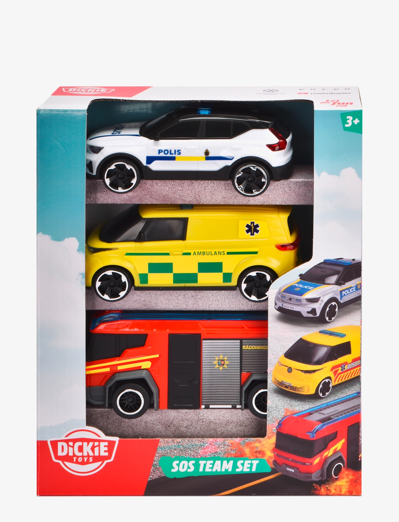 Dickie Toys - SOS Team - Swedish Version - toy cars - multi coloured - 2