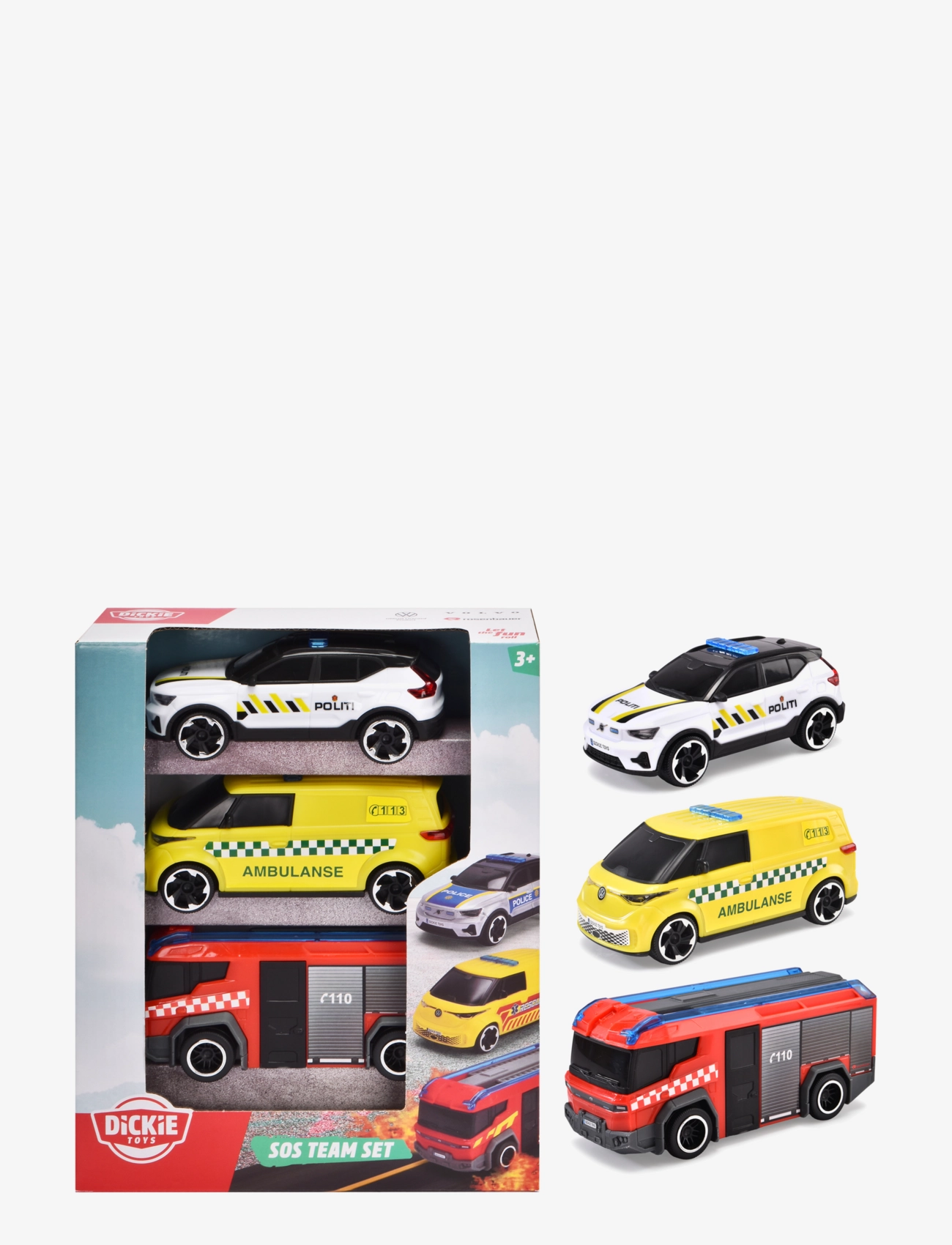 Dickie Legetøj Sos Team - Norwegian Version, One Size, Multi/patterned, Legetøjsbiler Og -Køretøjer > Legetøjsbiler, Børn
