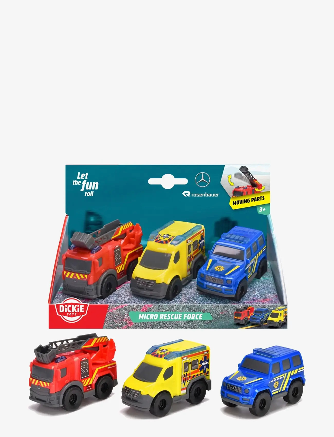 Dickie Toys - Dickie Toys 3-Pack Micro Rescue Vehicles - toy cars - multi coloured - 0