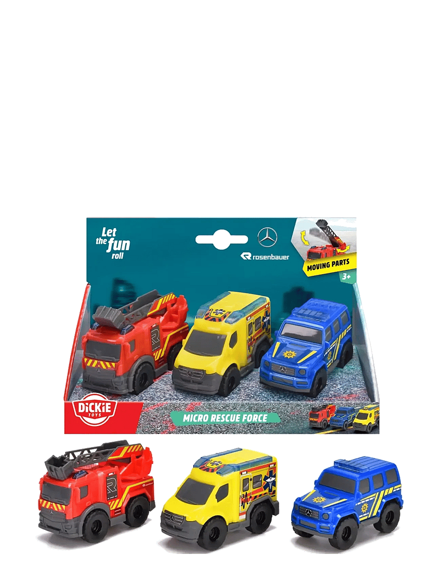 Dickie Toys - Dickie Toys 3-Pack Micro Rescue Vehicles - mänguautod - multi coloured - 0