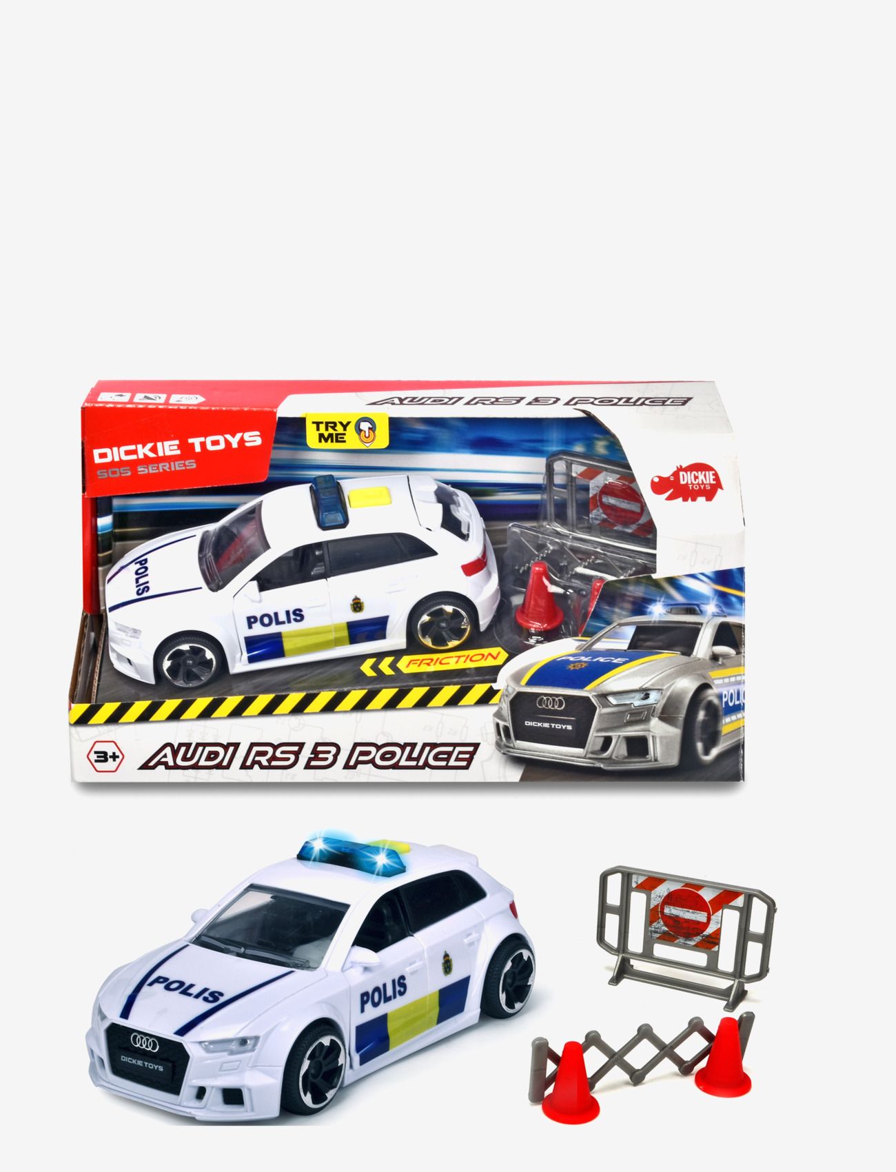 Dickie Toys - Audi RS3 Police - SE - poliisiautot - white - 0