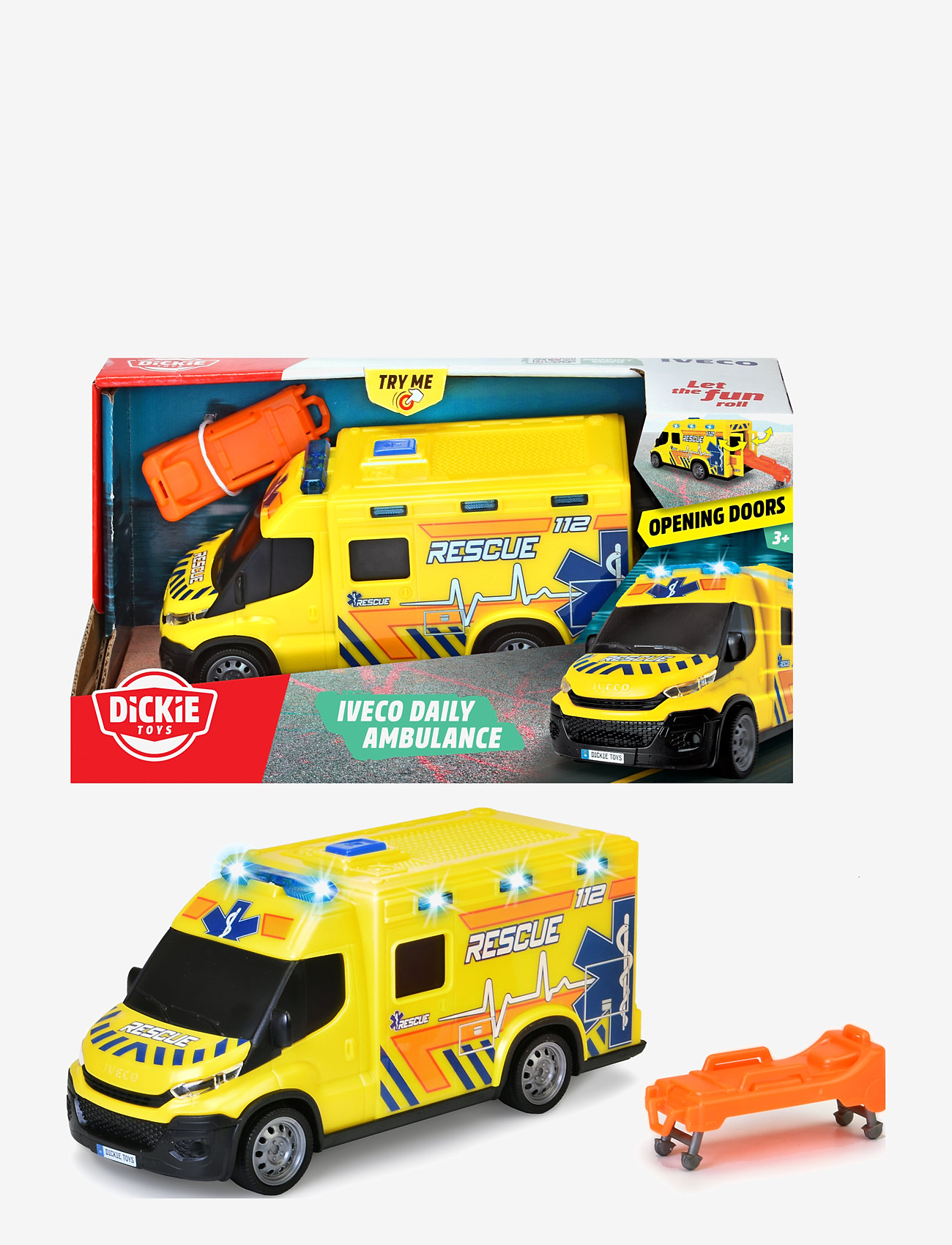 Dickie Toys - Iveco Daily Ambulance - laveste priser - yellow - 1