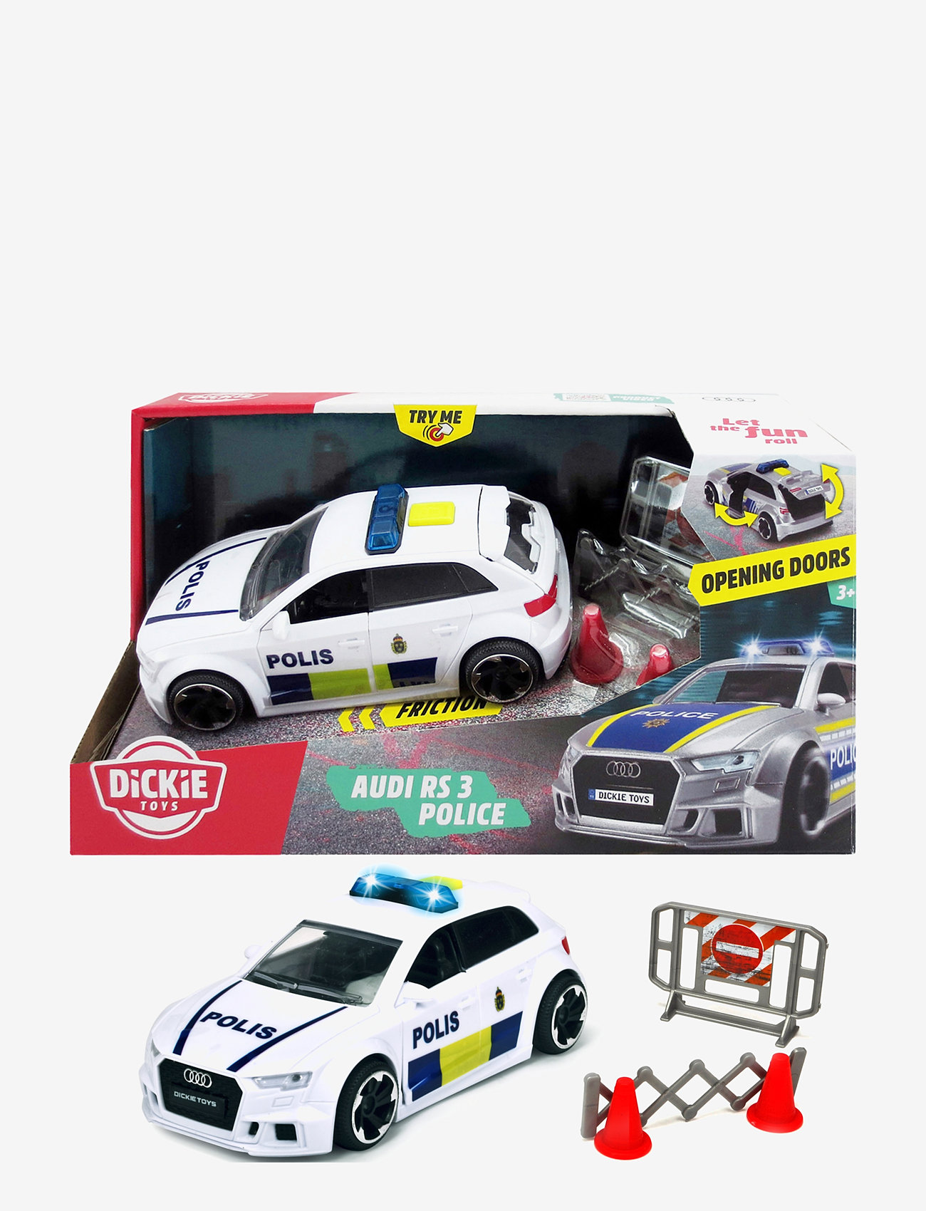 Dickie Toys - Dickie Toys Audi RS3 Swedish Police Car - polisbilar - white - 1