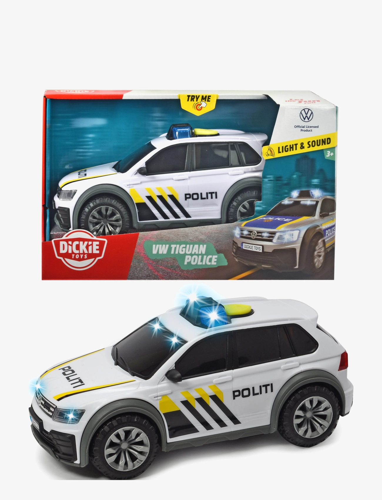 Dickie Spielzeug Norwegian Vw Tiguan R-Line Police Car, One Size, Toy Cars, Mehrfarbig/gemustert - Kinder