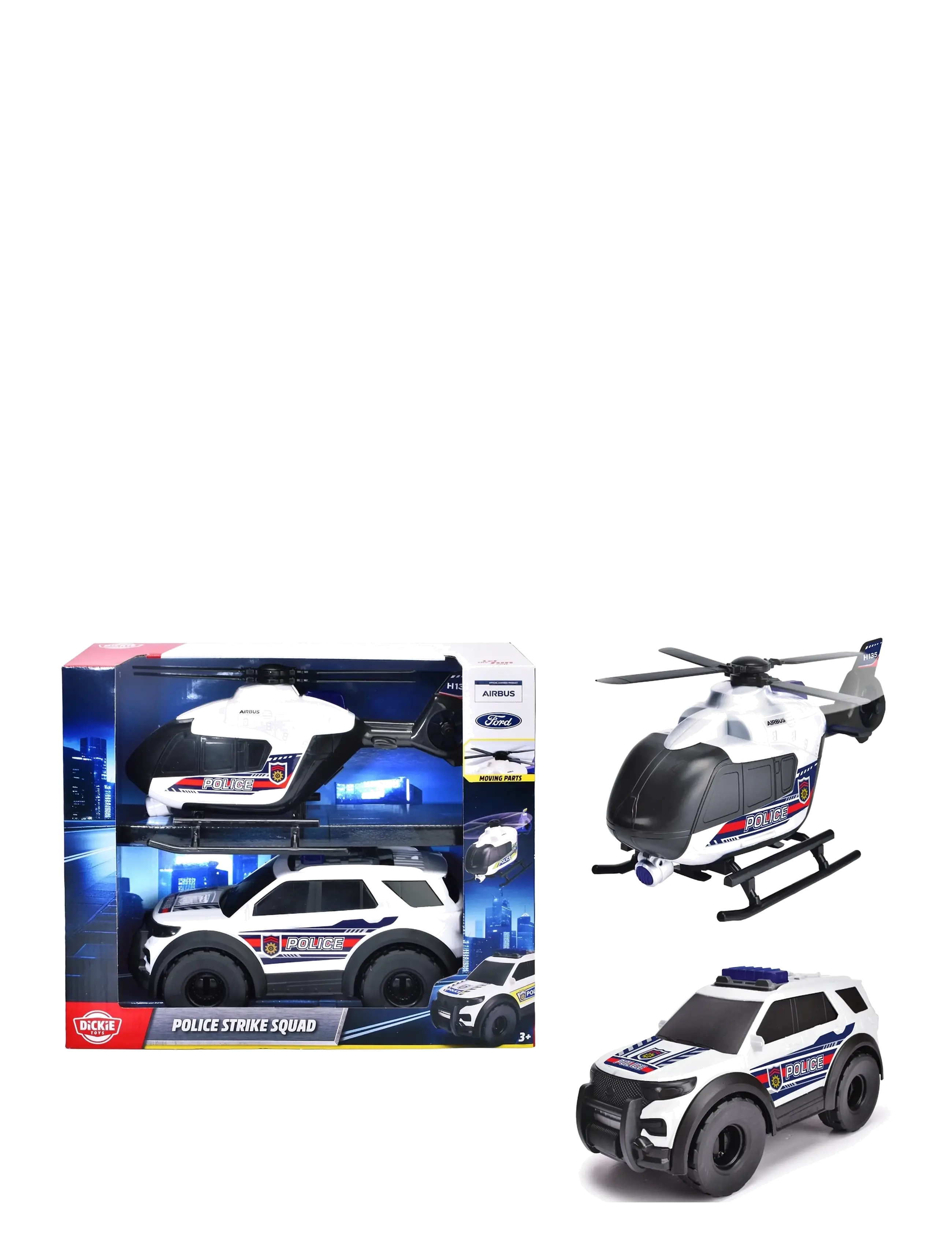Dickie Spielzeug Police Strike Squad, One Size, Toy Cars, Weiß - Kinder