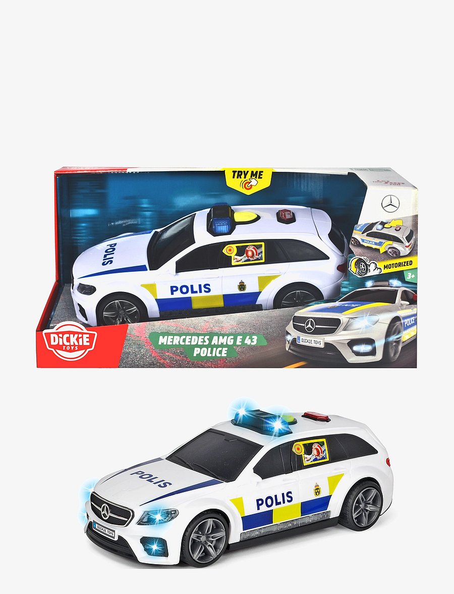 Dickie Toys - Swedish Mercedes-AMG E43 - polizeiautos - white - 1