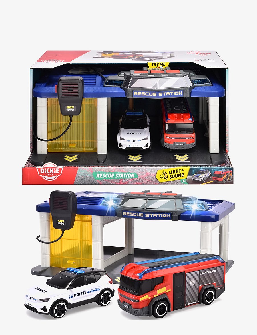 Dickie Toys - Dickie Toys Danish Rescue Station with 2 Vehicles - polizeiautos - yellow - 3