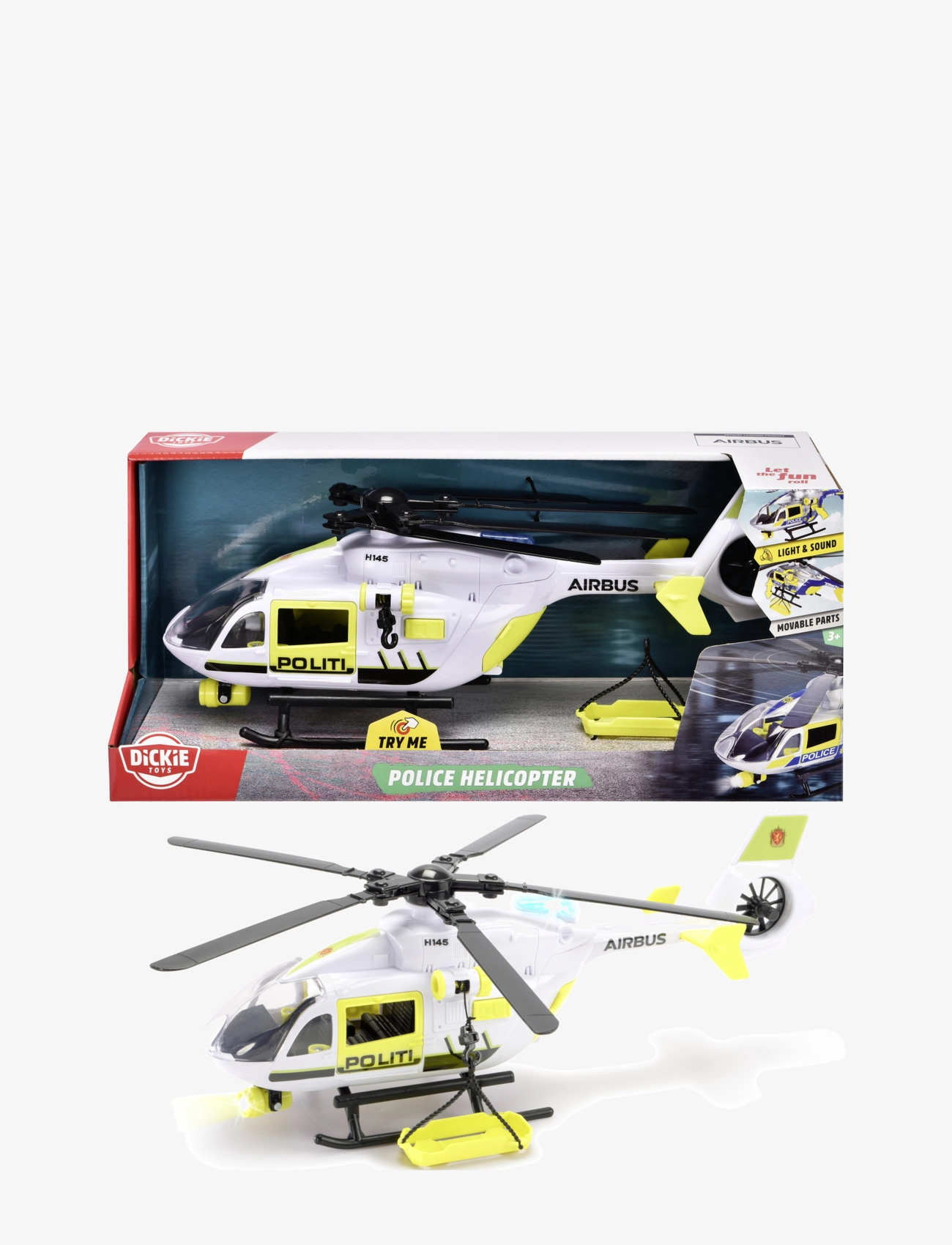 Dickie Toys Dickie Toys Norsk Polishelikopter, 36 cm - 4 for 3 - WHITE / white