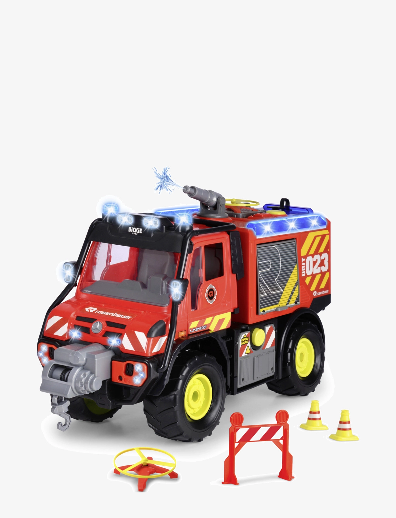 Dickie Legetøj Dickie Legetøj Mercedes Benz Unimog U530 Brandbil, One Size, Red, Legetøjsbiler > Brandbiler, Børn