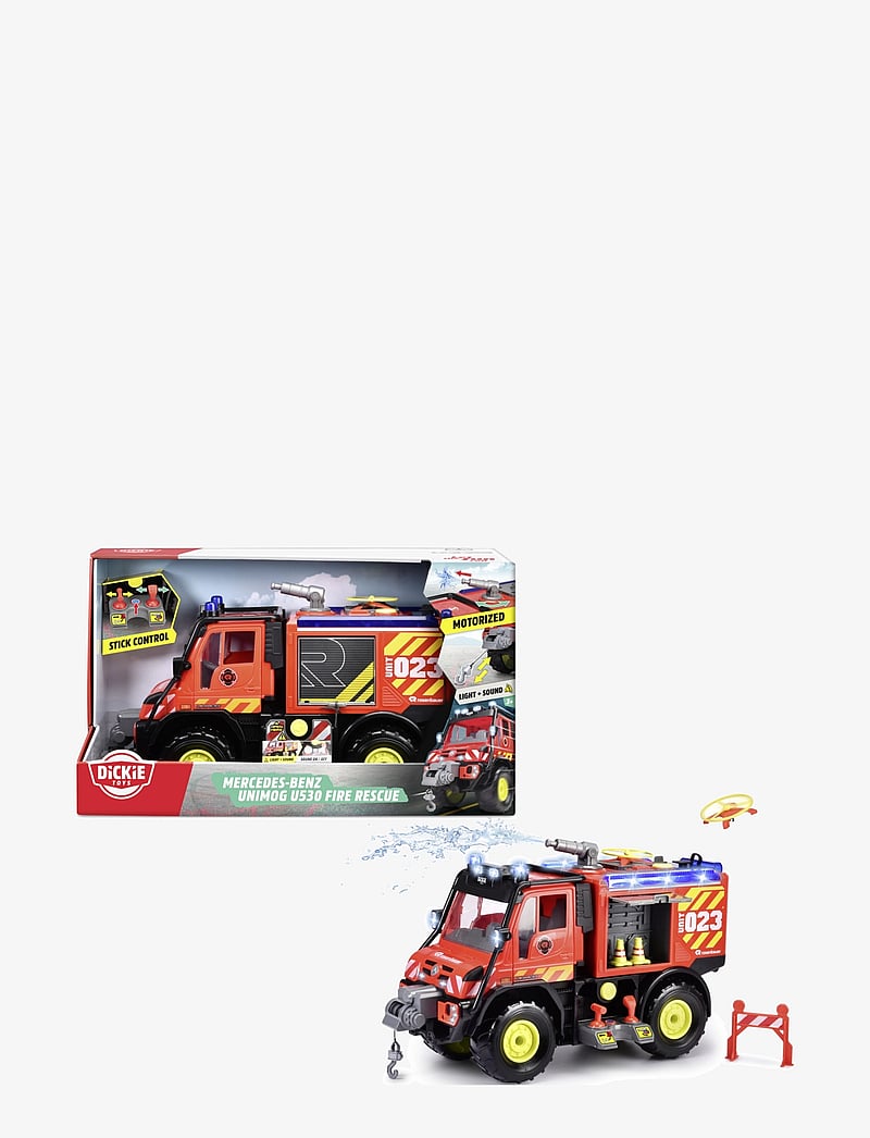 Dickie Toys - Dickie Toys Mercedes Benz Unimog U530 Brandbil - feuerwehrautos - red - 2