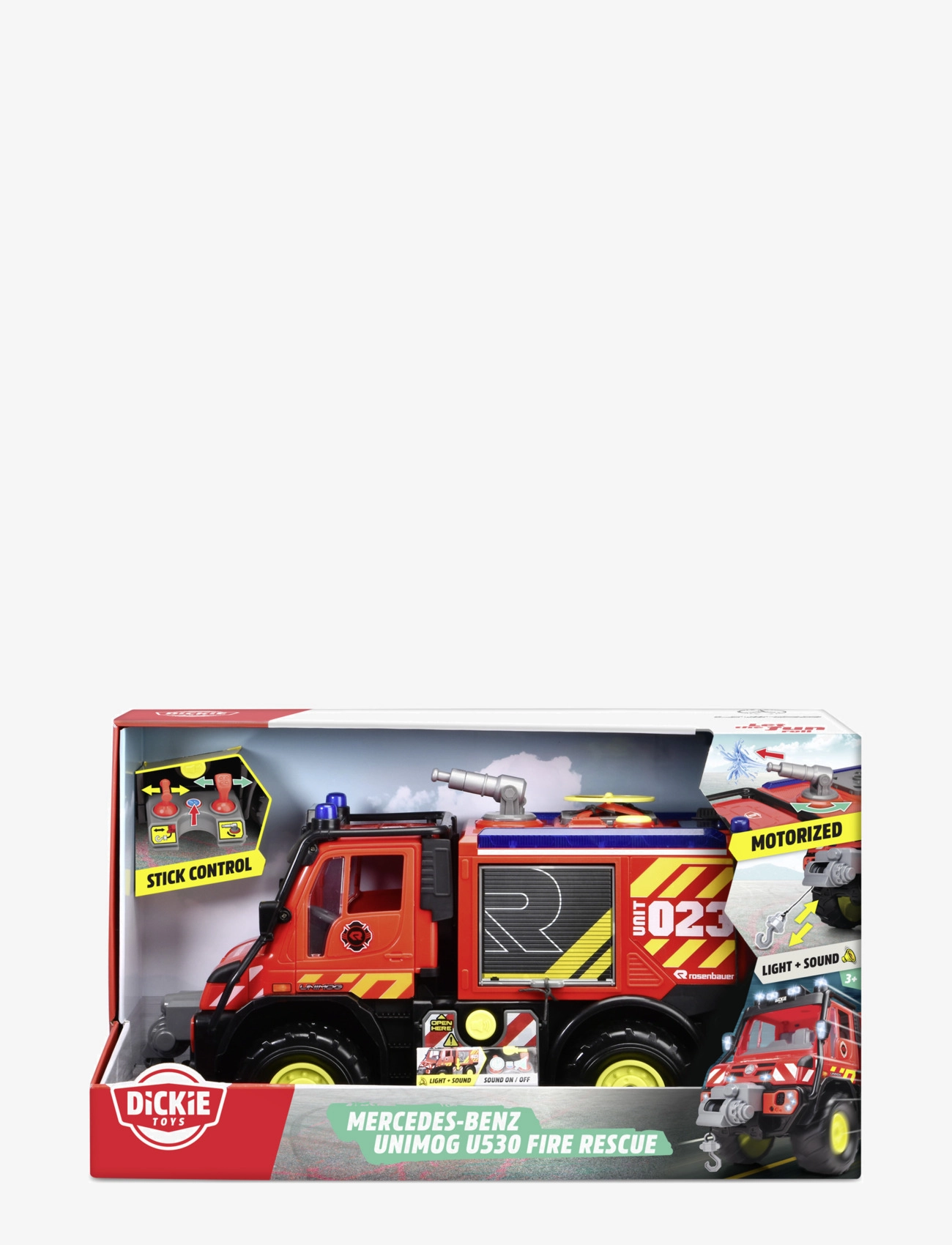 Dickie Toys - Dickie Toys Mercedes Benz Unimog U530 Brandbil - feuerwehrautos - red - 3