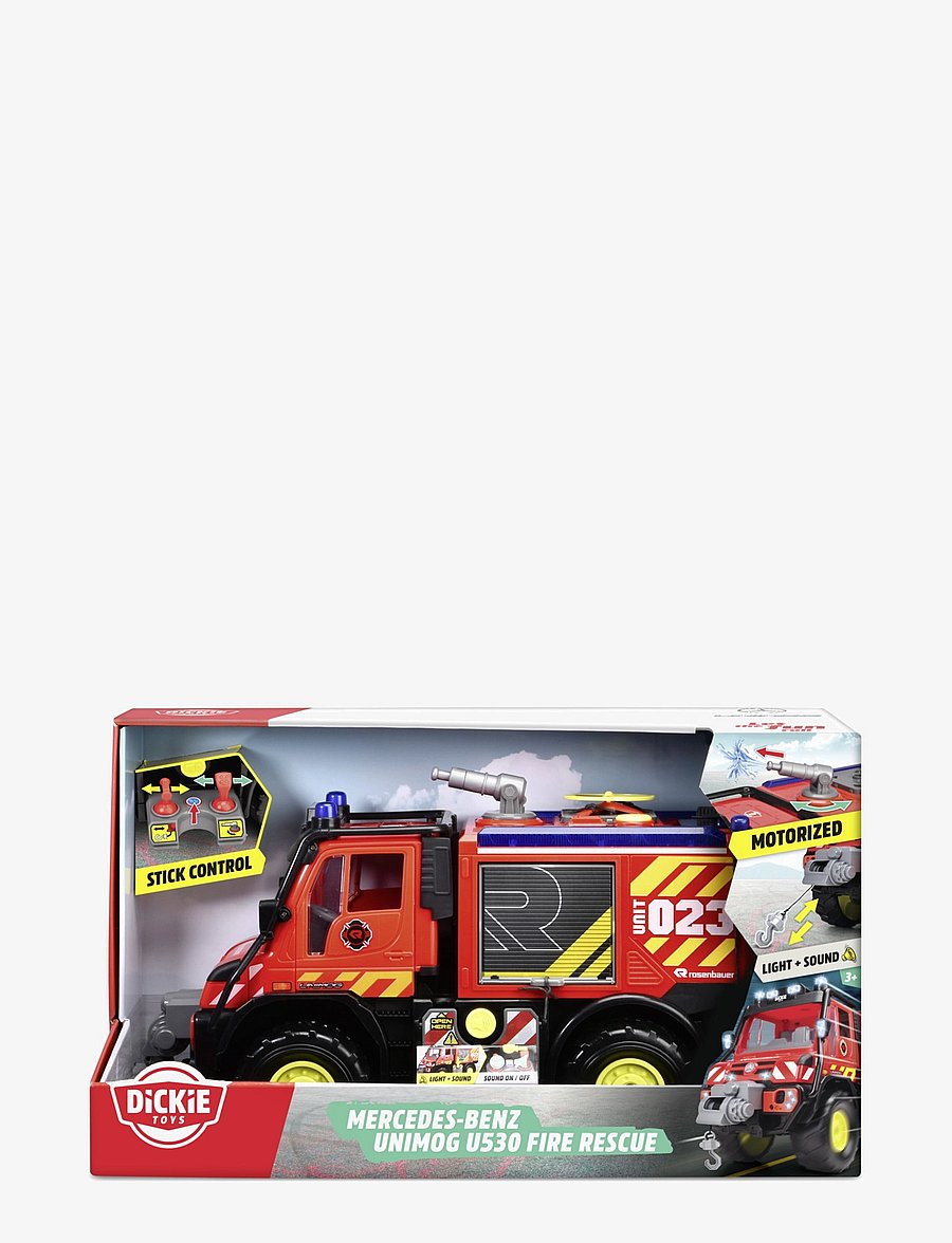 Dickie Toys - Dickie Toys Mercedes Benz Unimog U530 Brandbil - feuerwehrautos - red - 3