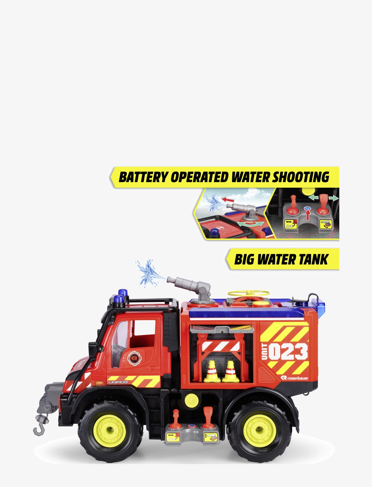 Dickie Toys - Dickie Toys Mercedes Benz Unimog U530 Brandbil - feuerwehrautos - red - 5