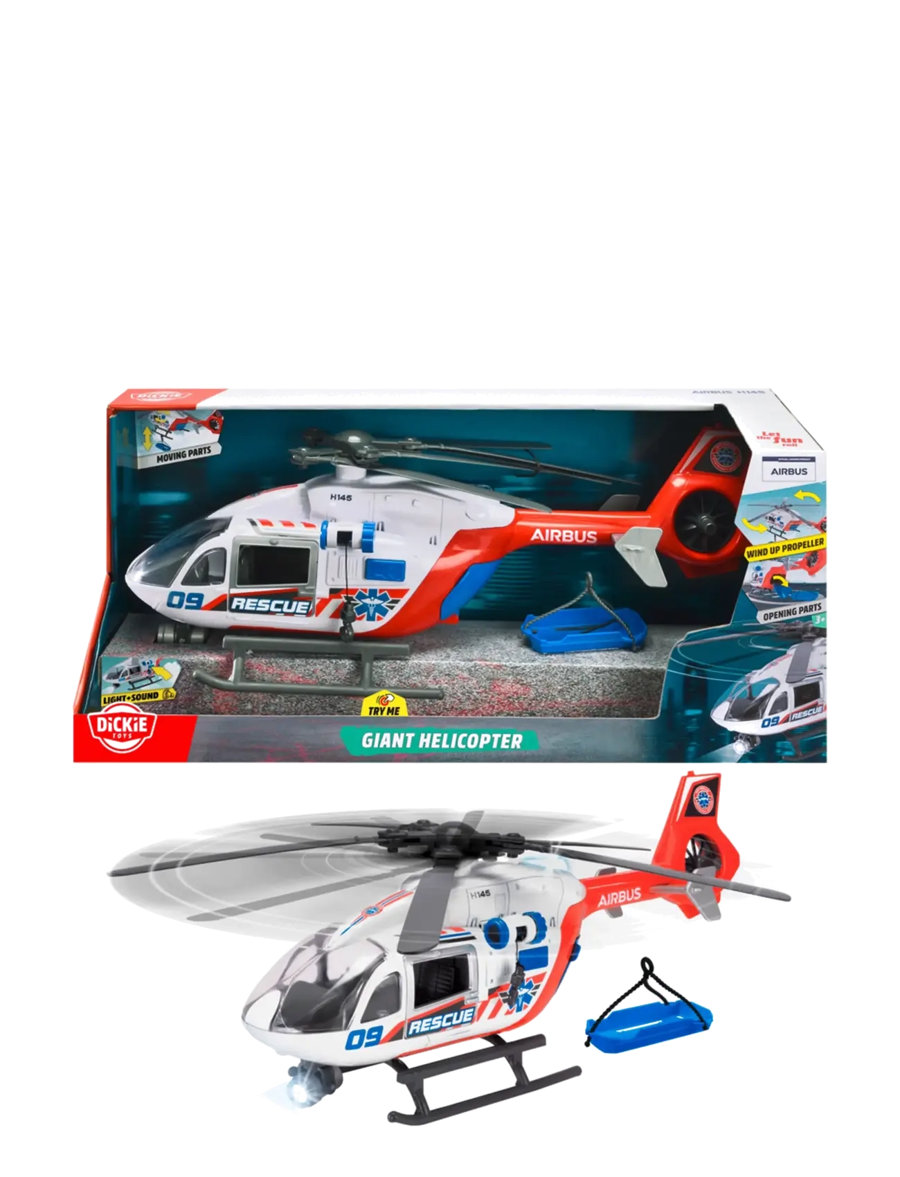 Dickie Toys Dickie Toys Giant Helicopter Airbus H145, 54 cm - Toy vehicles - RED / multi
