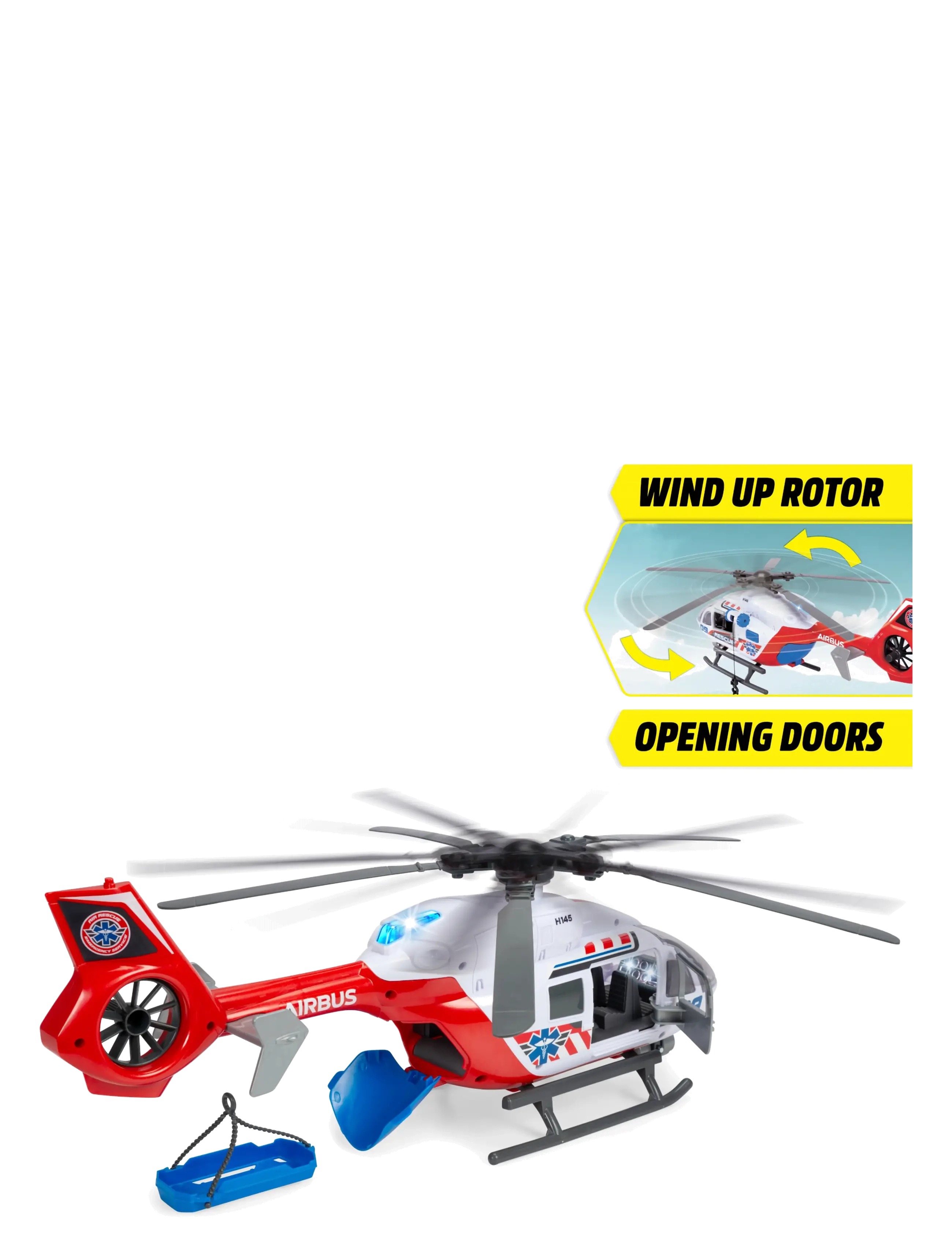 Dickie Toys - Dickie Toys Giant Helicopter Airbus H145, 54 cm - legekøretøjer - red - 2