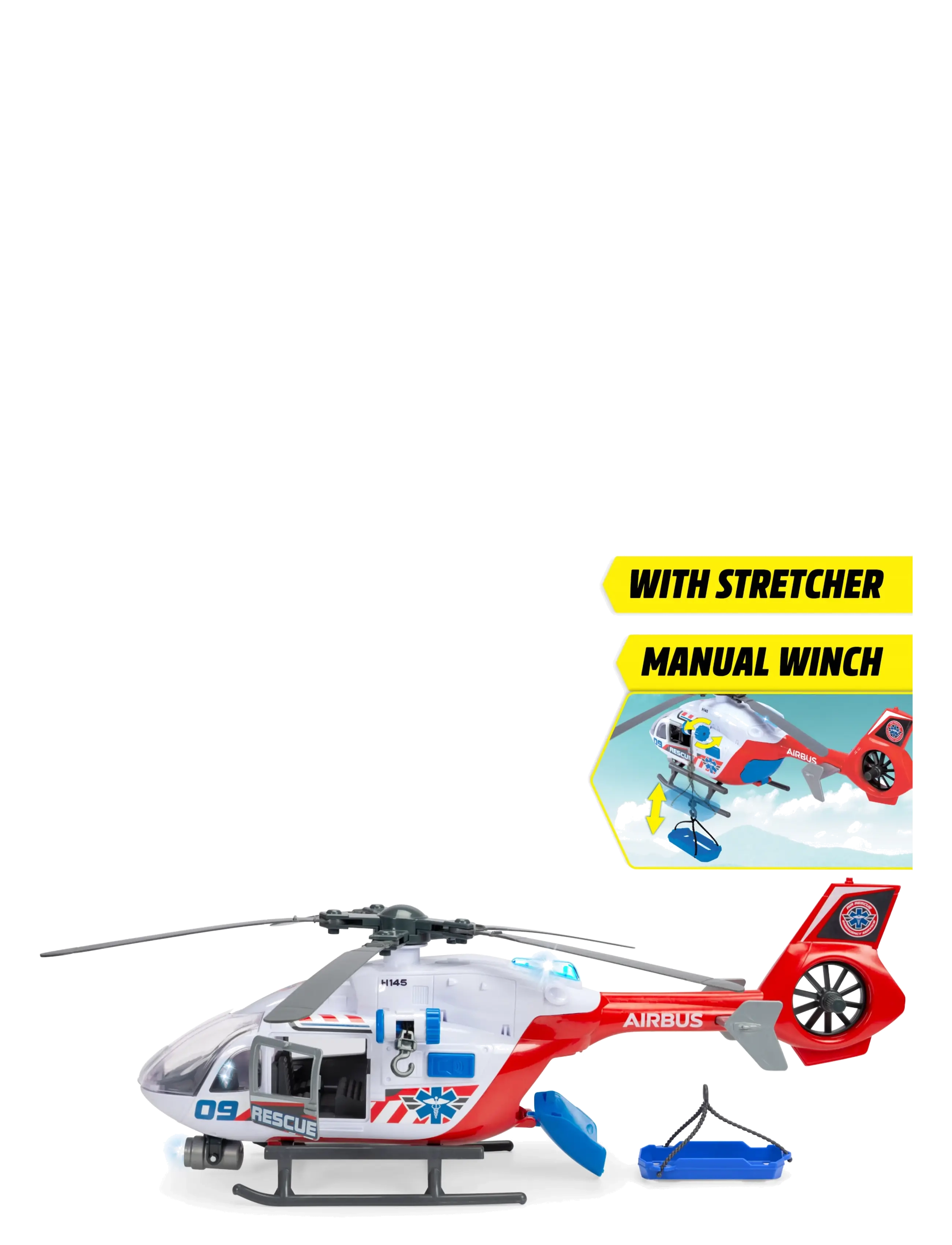 Dickie Toys - Dickie Toys Giant Helicopter Airbus H145, 54 cm - legekøretøjer - red - 3