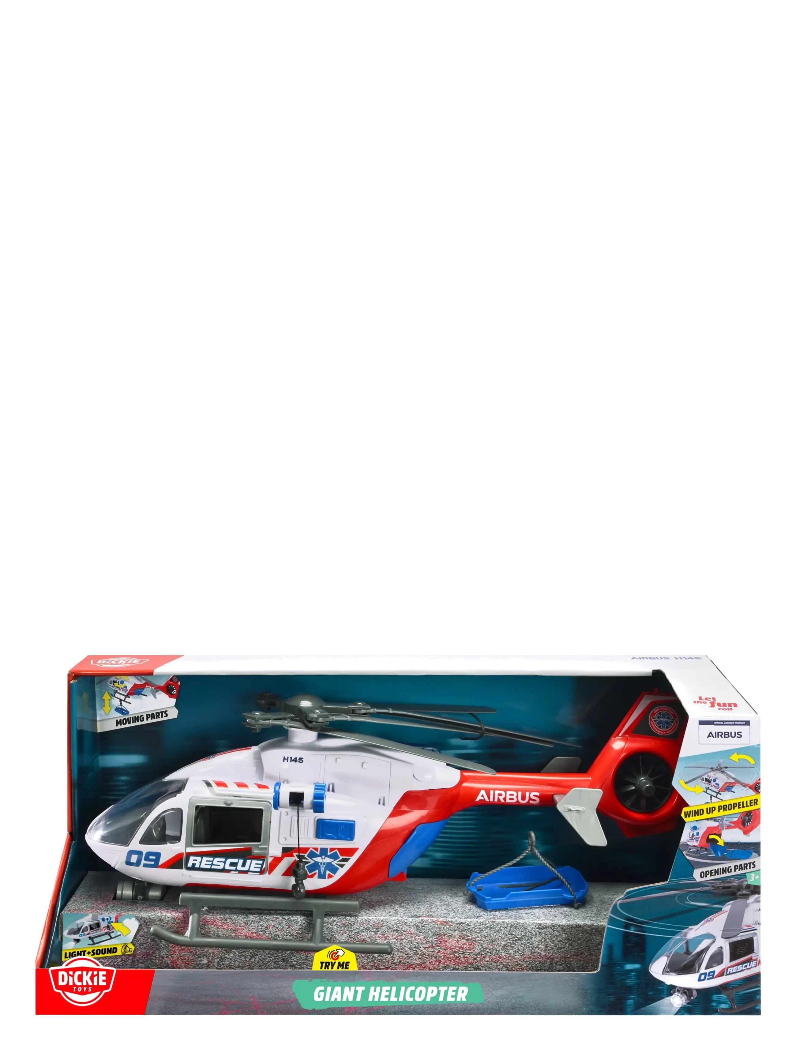 Dickie Toys - Dickie Toys Giant Helicopter Airbus H145, 54 cm - legekøretøjer - red - 5