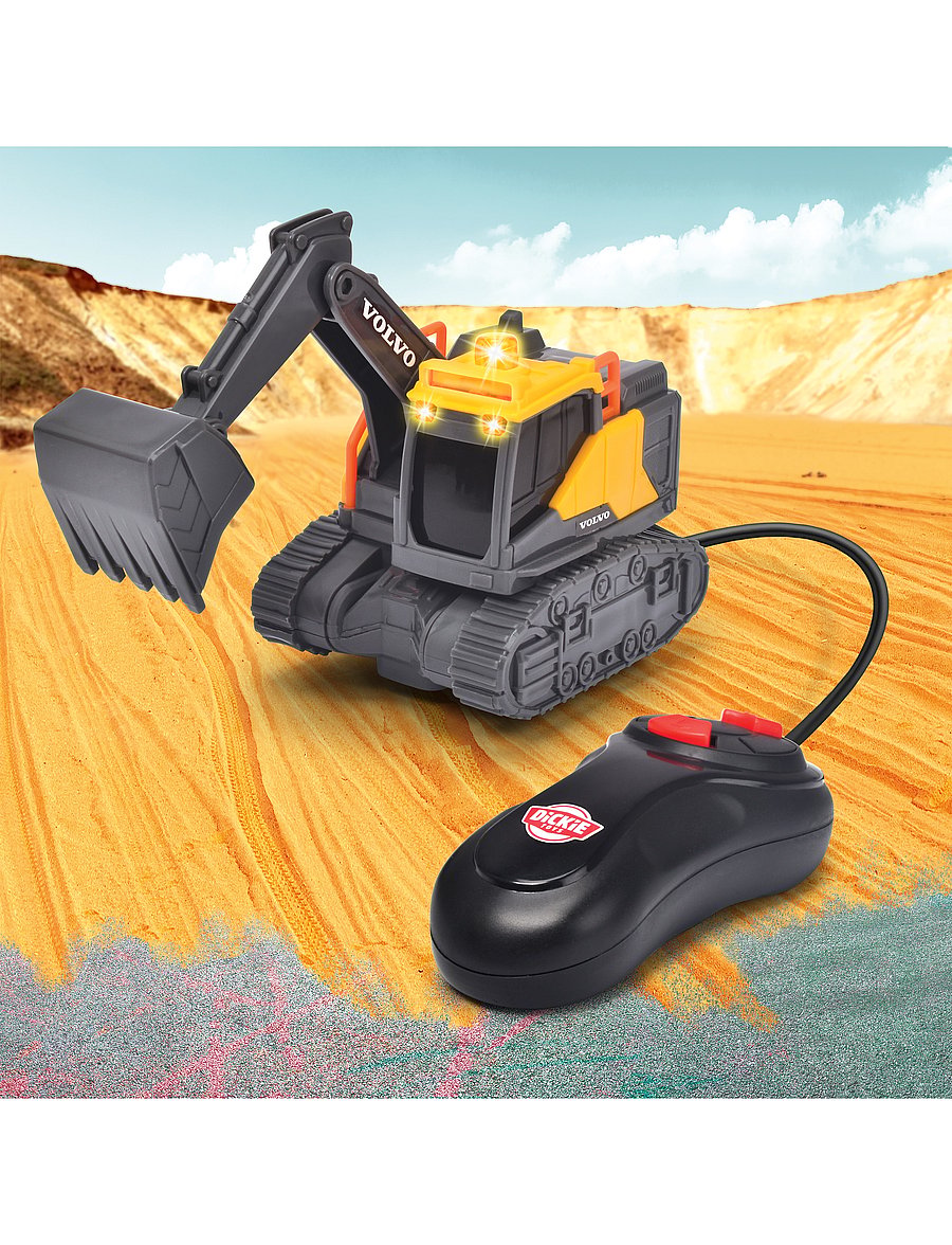 Dickie Toys - Dickie Toys Mini Excavator - puldiga mänguasjad - yellow - 0