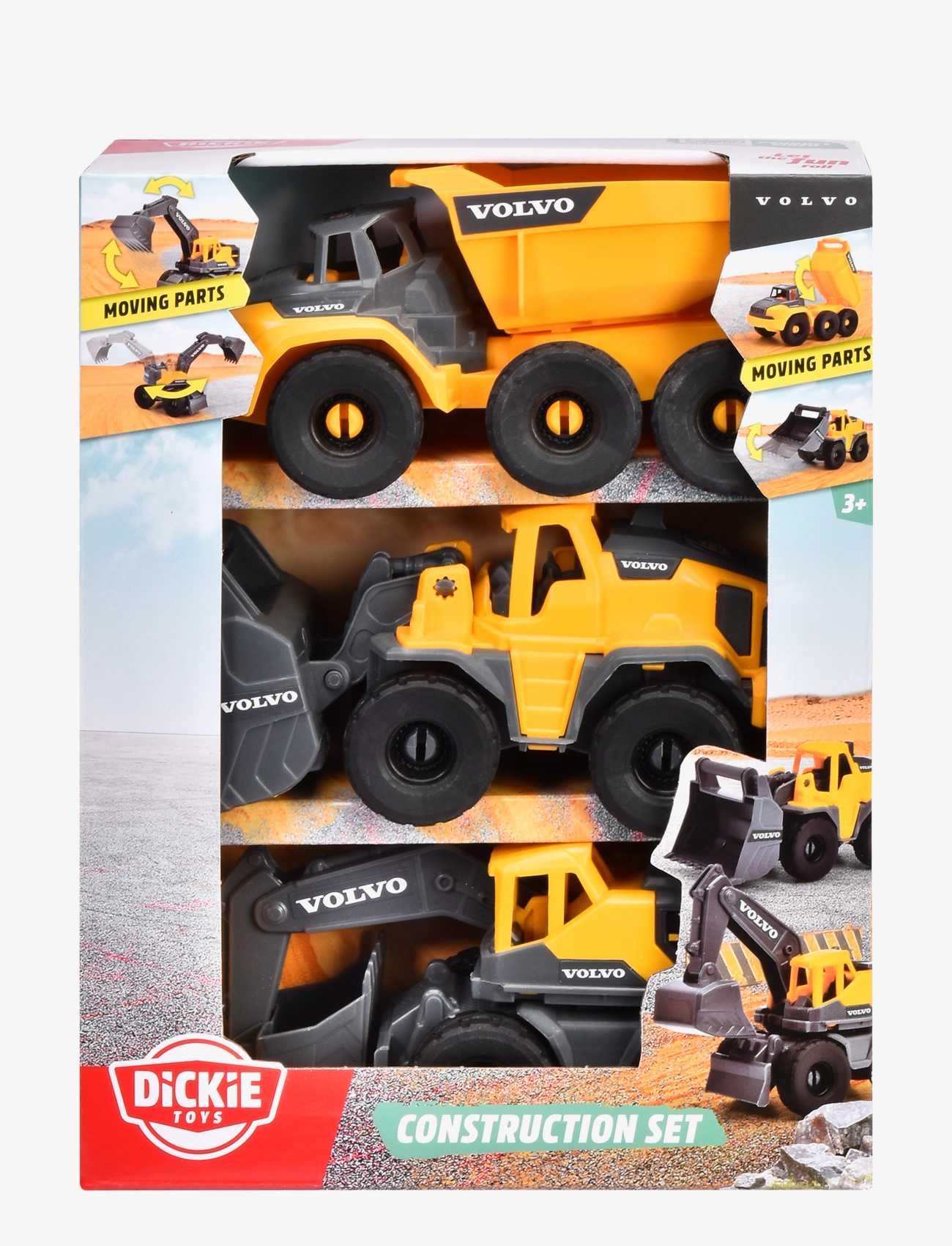 Dickie Toys - Dickie Toys Volvo Construction Set - byggekøretøjer - yellow - 3